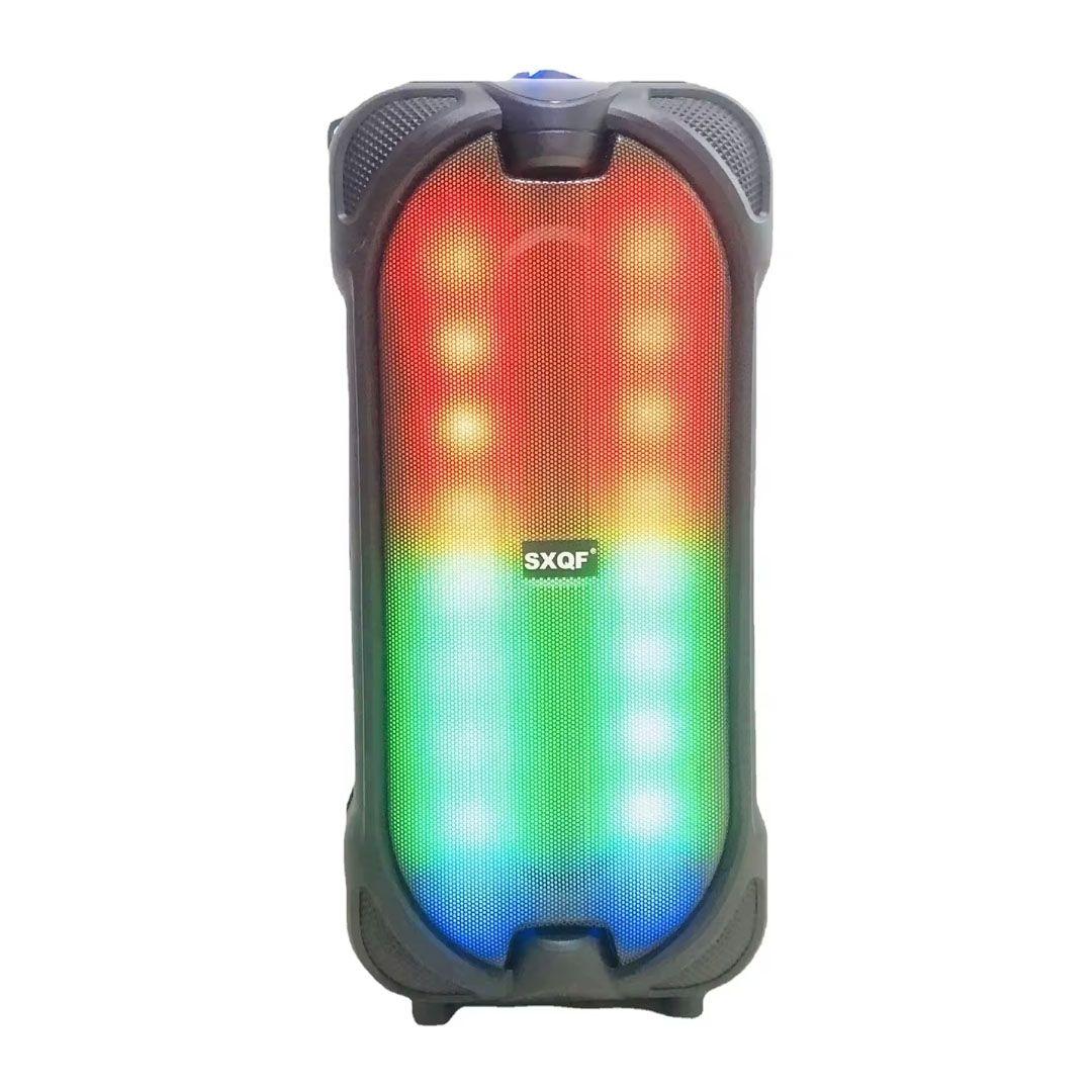 4 Inch Waterproof RGB Lighting Wireless Speaker with Digital Display, Remote and Built-in Microphone