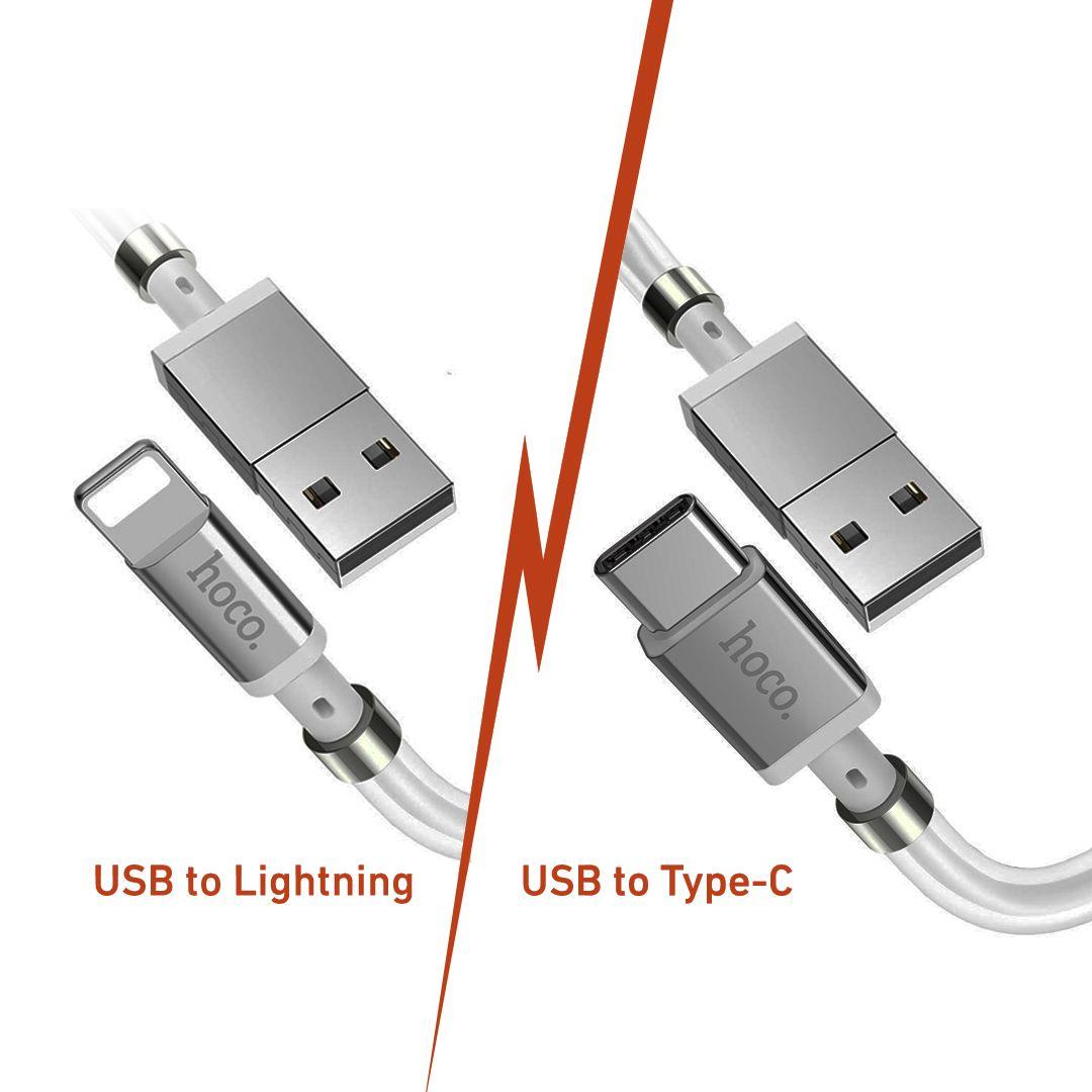 Hoco U91 Magic magnetic Cable USB to Lightning Or USB to Type-C 