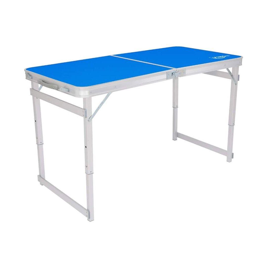 Portable Folding Table with 3 Adjustable Height, Lightweight with Carry Handle