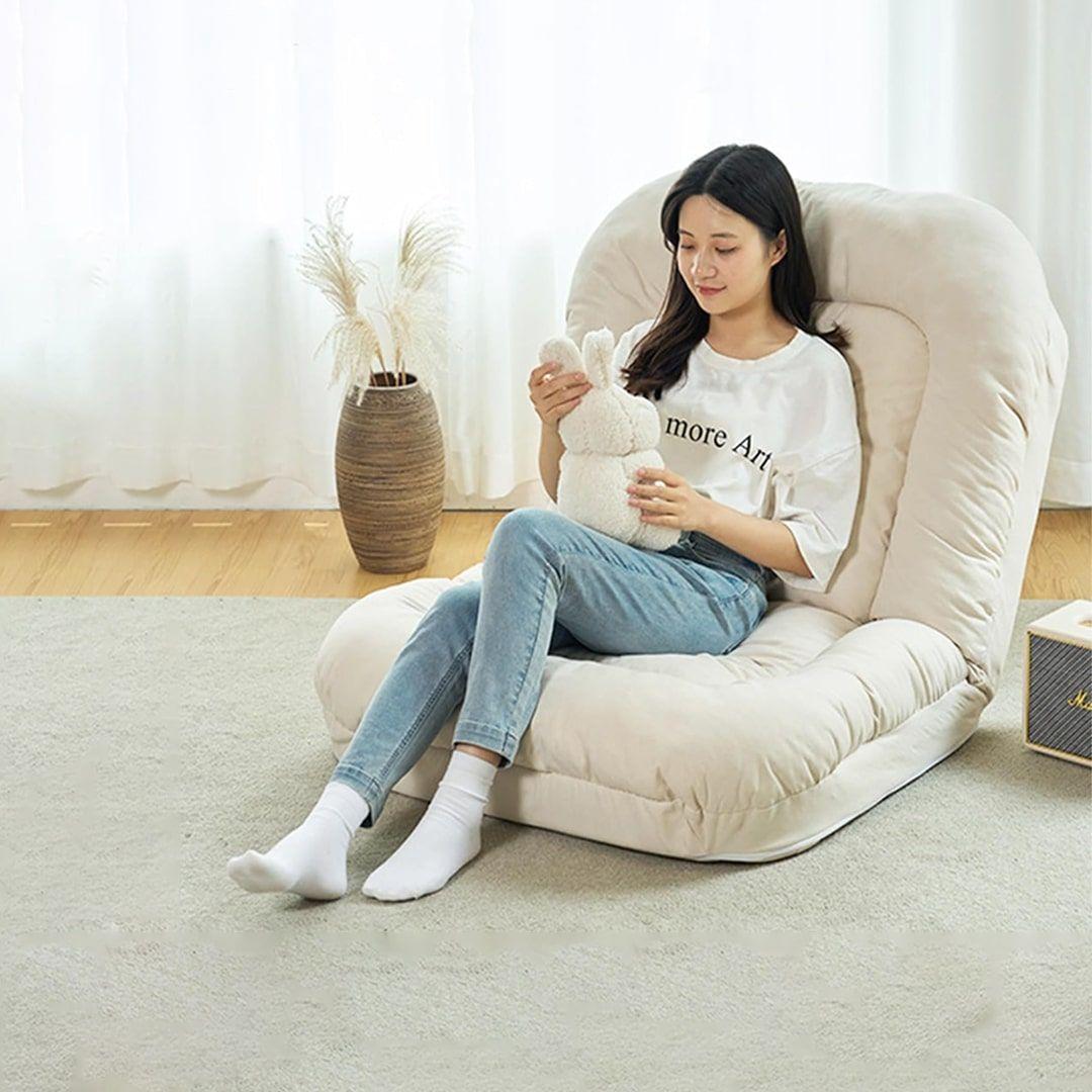 Multi-functional floor reclining seat with 5 adjustable positions