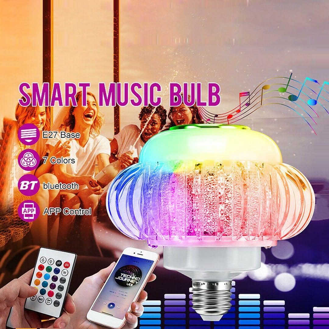 Wireless Music Bulb Lamp E27 bluetooth LED RGB Color Stereo Audio Speaker