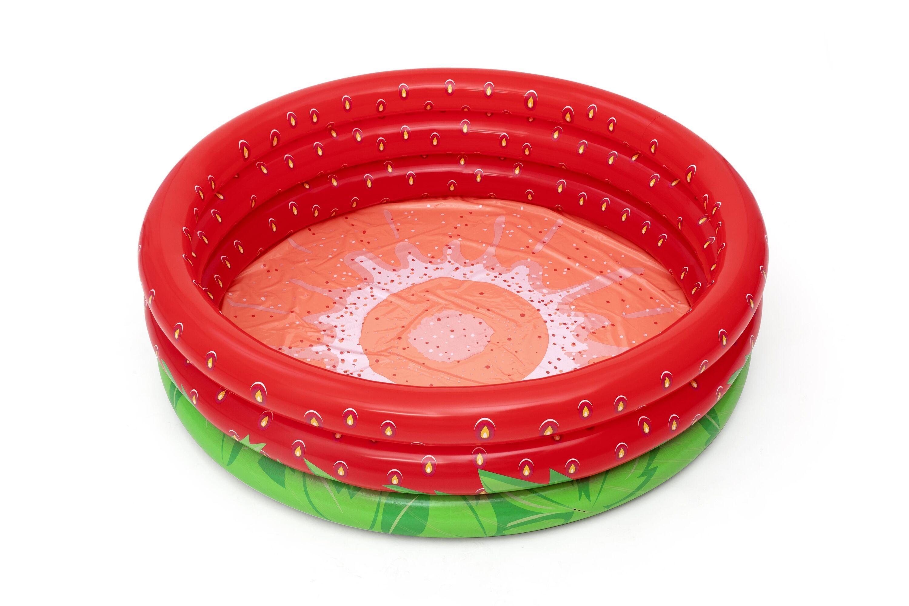 BESTWAY 51145 Φ1.68M X H38CM SWEET STRAWBERRY PLAY POOL (1 pool,repair patch) Age 2+