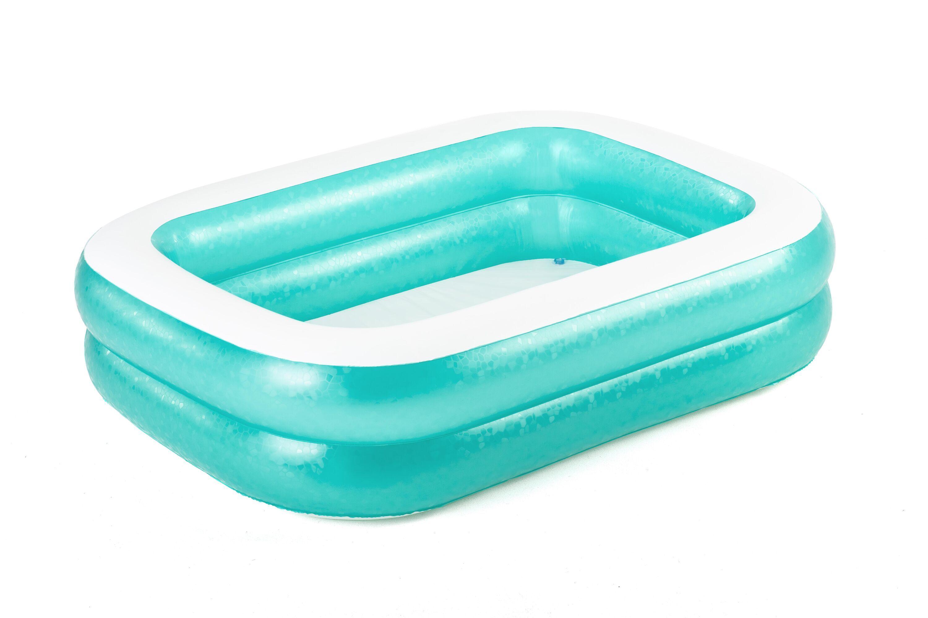 BESTWAY 54005 2.00M X 1.46M X 48CM RECTANGULAR POOL (Contents:1 pool,repair patch) Age 3+