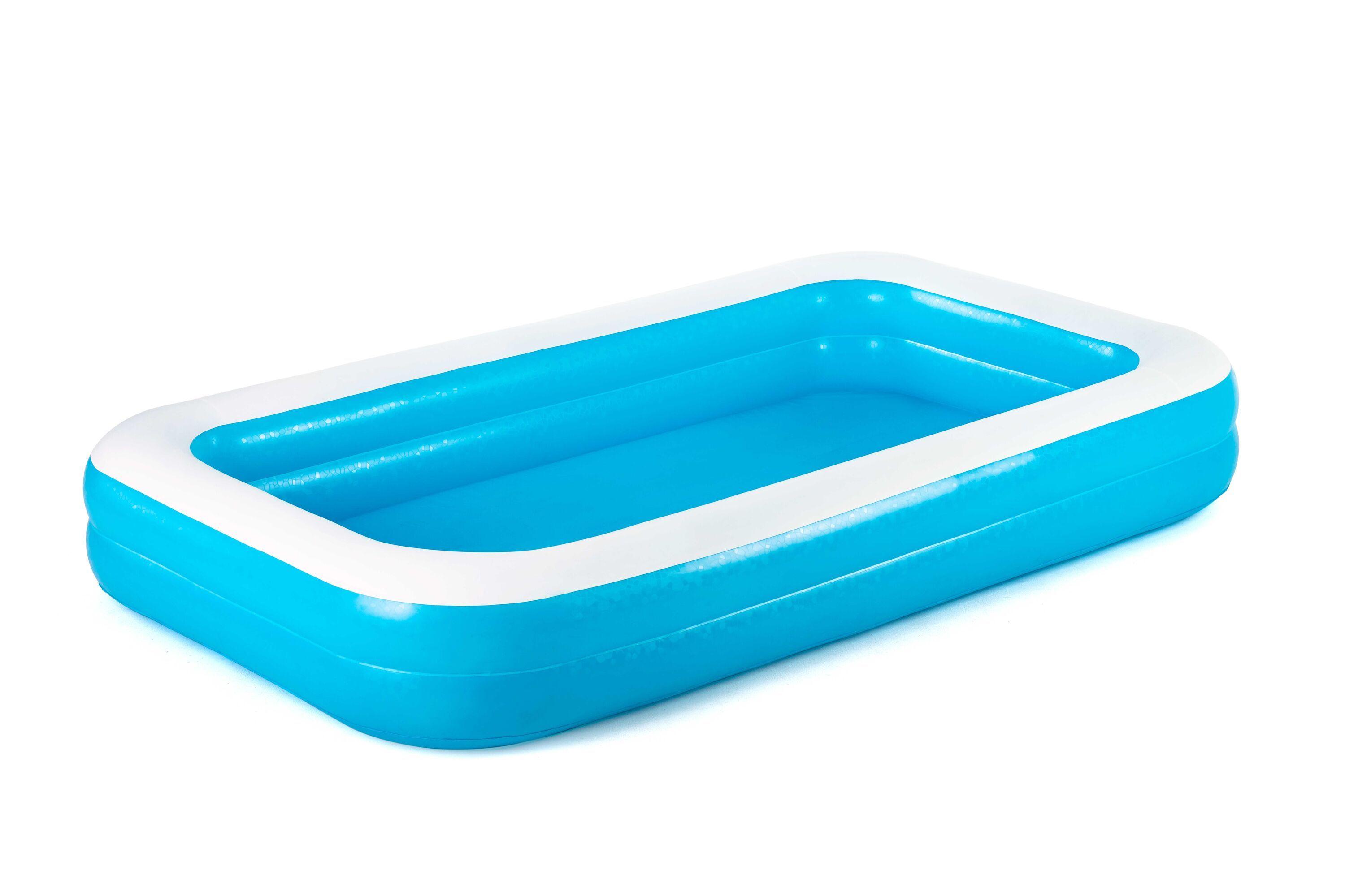 BESTWAY 54150 3.05M X 1.83M X 46CM RECTANGULAR FAMILY POOL (Contents:1 pool,repair patch) Age 3+