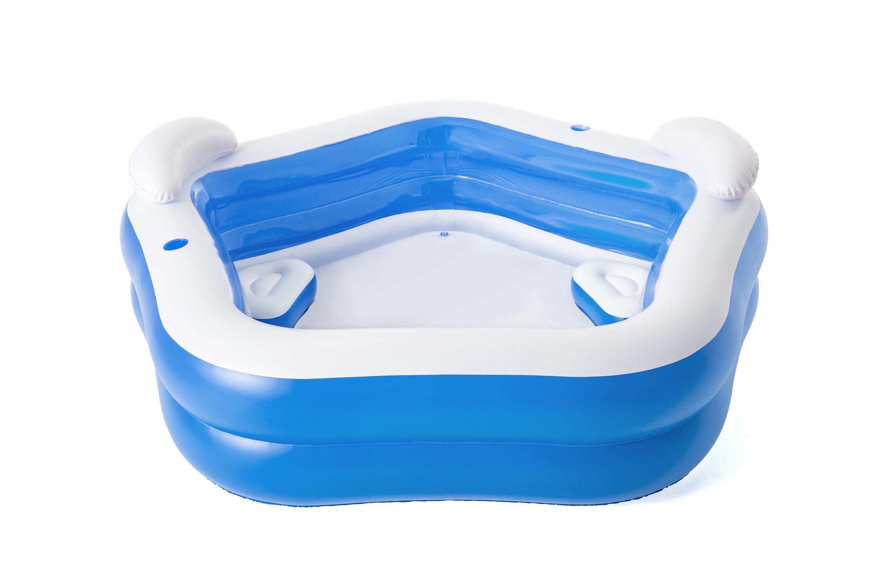 BESTWAY 54153 2.13M X 2.06M X 69CM FAMILY FUN POOL (Contents:1 pool,repair patch) Age 6+