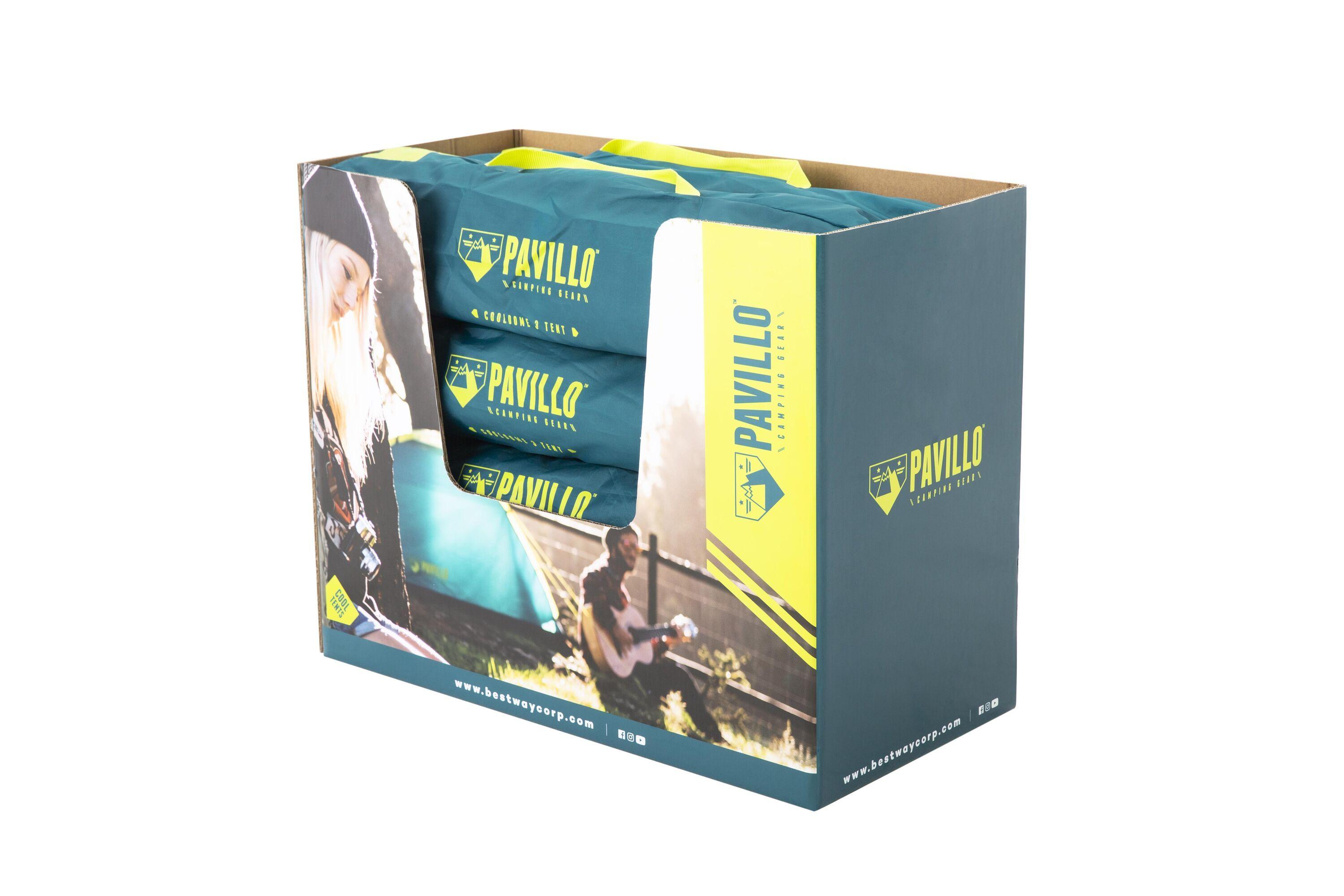 BESTWAY 2.10M X 2.10M X 1.30M COOLDOME 3 TENT (Contents:Tent, Carry Bag, Eight Pegs, One Layer) 