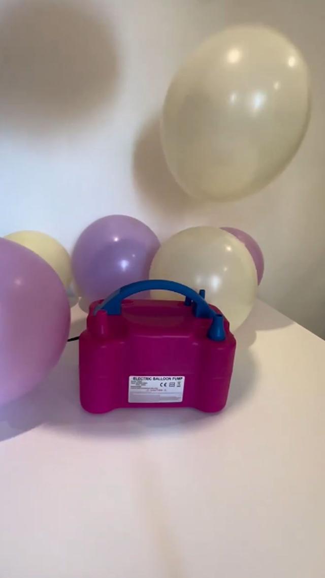 AGPTEK - Electric Air Balloon Pump - 110V 600W - Portable Dual Nozzle Inflator/Blower 