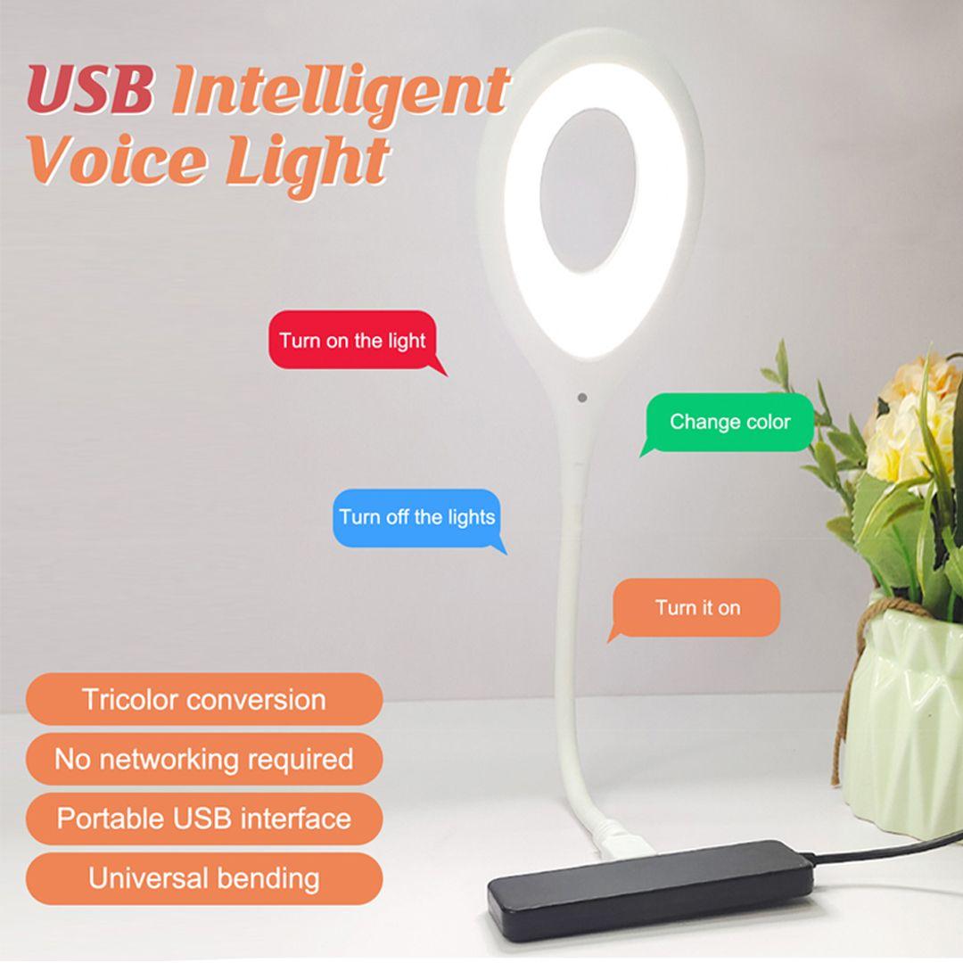 Voice Control Smart Rechargeable LED Night Light with 3 Brightness Modes Suitable for Home Use