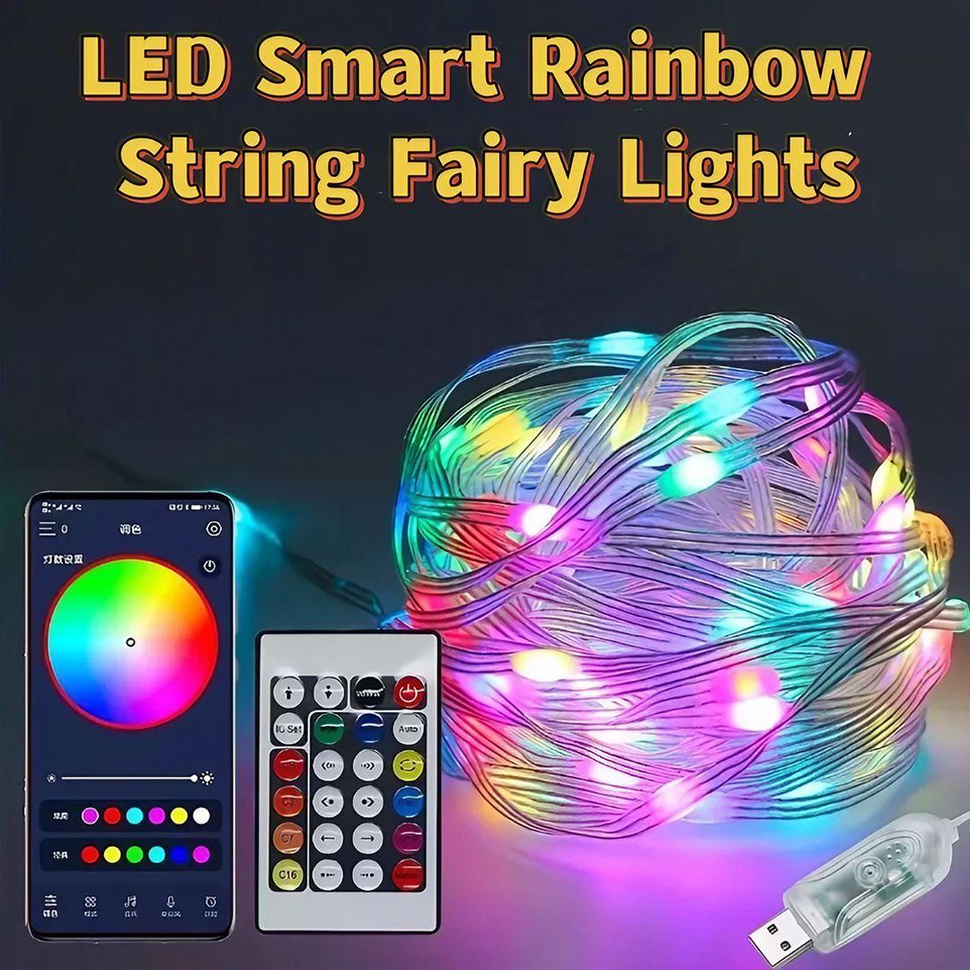 RGB LED Smart String Lights with Bluetooth and Remote Control 