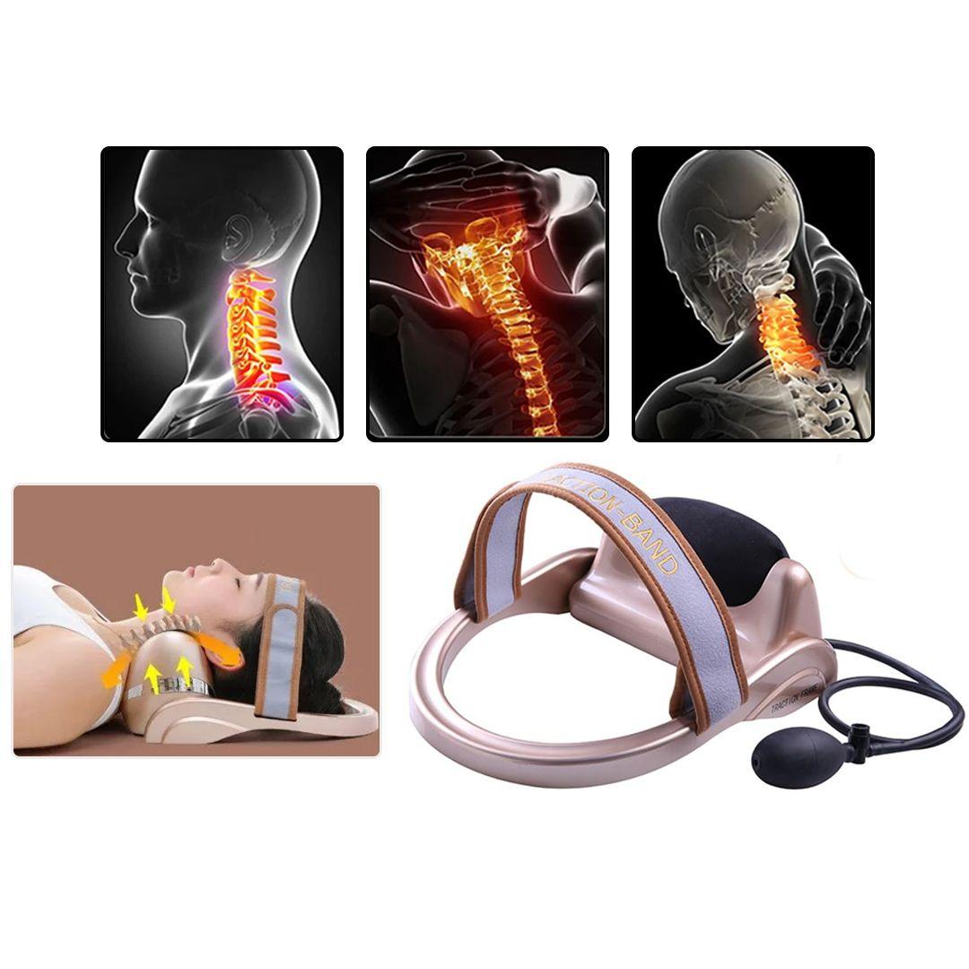 Neck Traction Filled Air Cervical Portable Posture Pump Massager