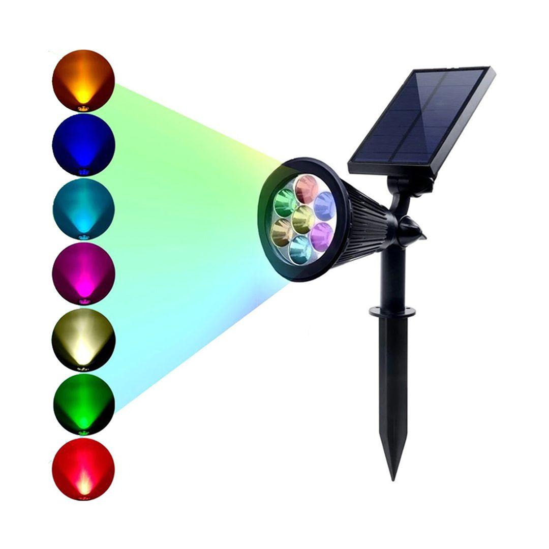 7 Led Solar Light Outdoor 4 LEDs Solar Power Spotlight
