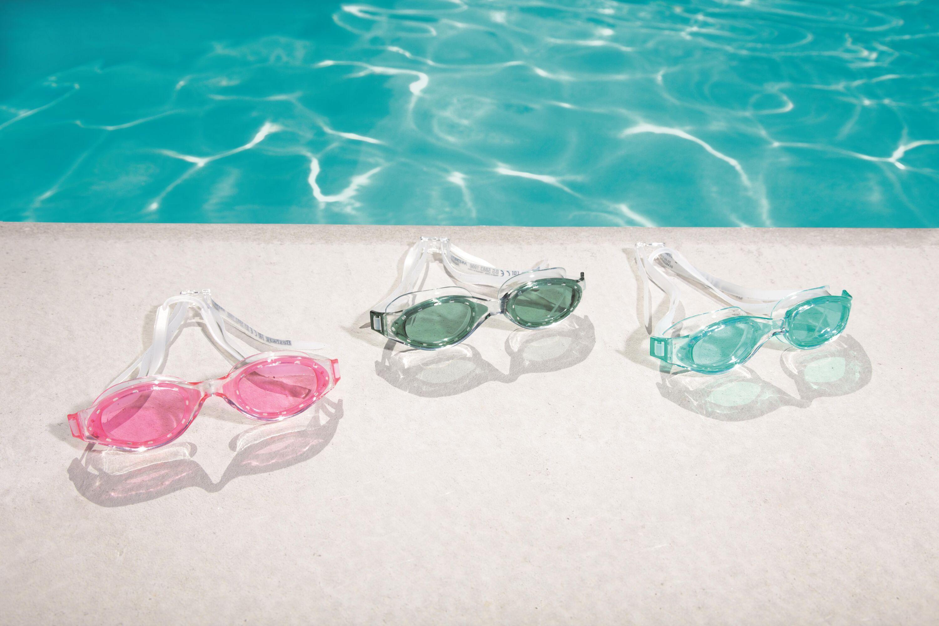 BESTWAY 21077 ACCELERA GOGGLES (Contents:one pair of goggles, 3 assorted colors) Age 14+ #21077