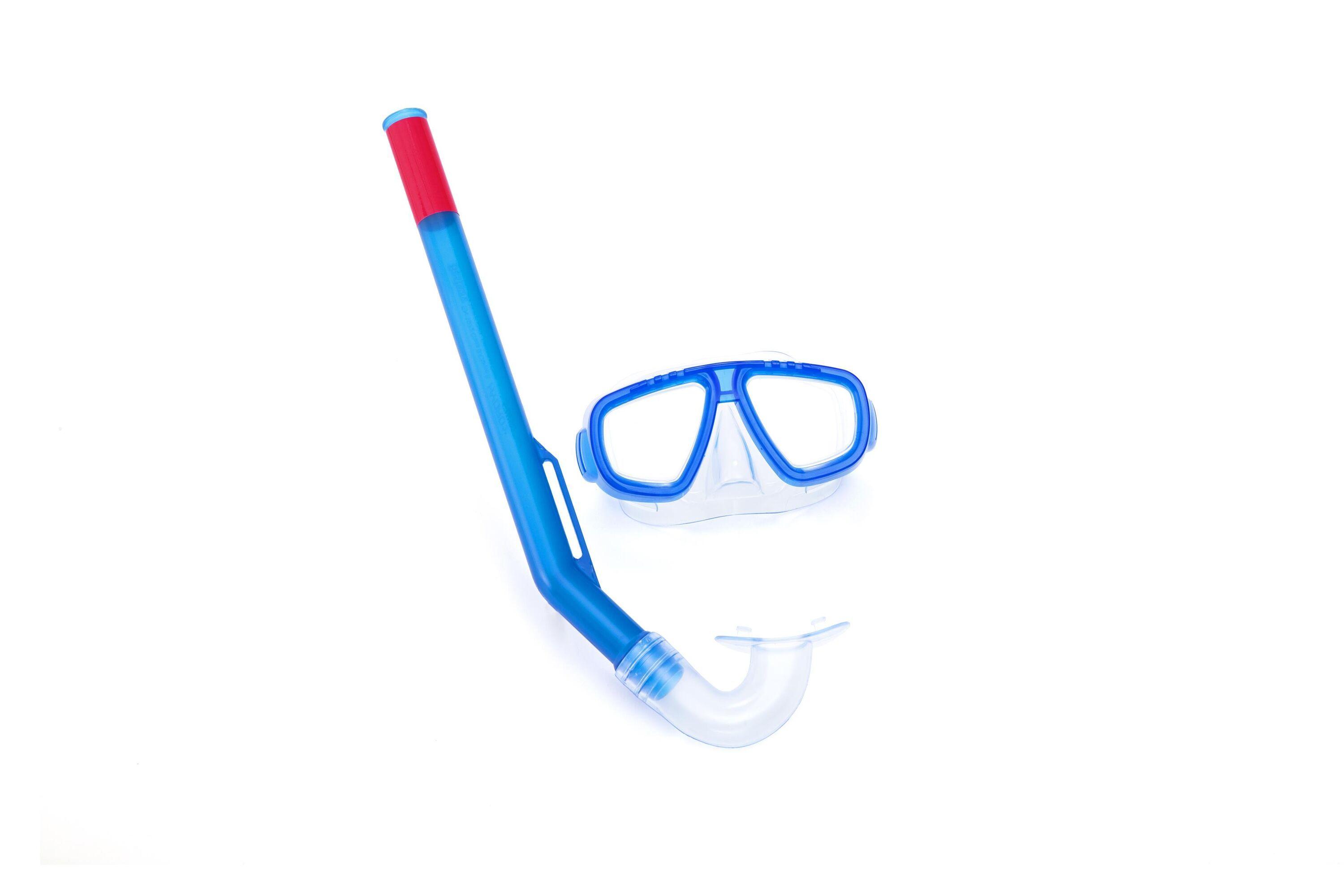 BESTWAY 24018 AQUA CHAMP ESSENTIAL SNORKEL MASK (Contents:one mask, one snorkel, 2 assorted colors) Age 3+ #24018