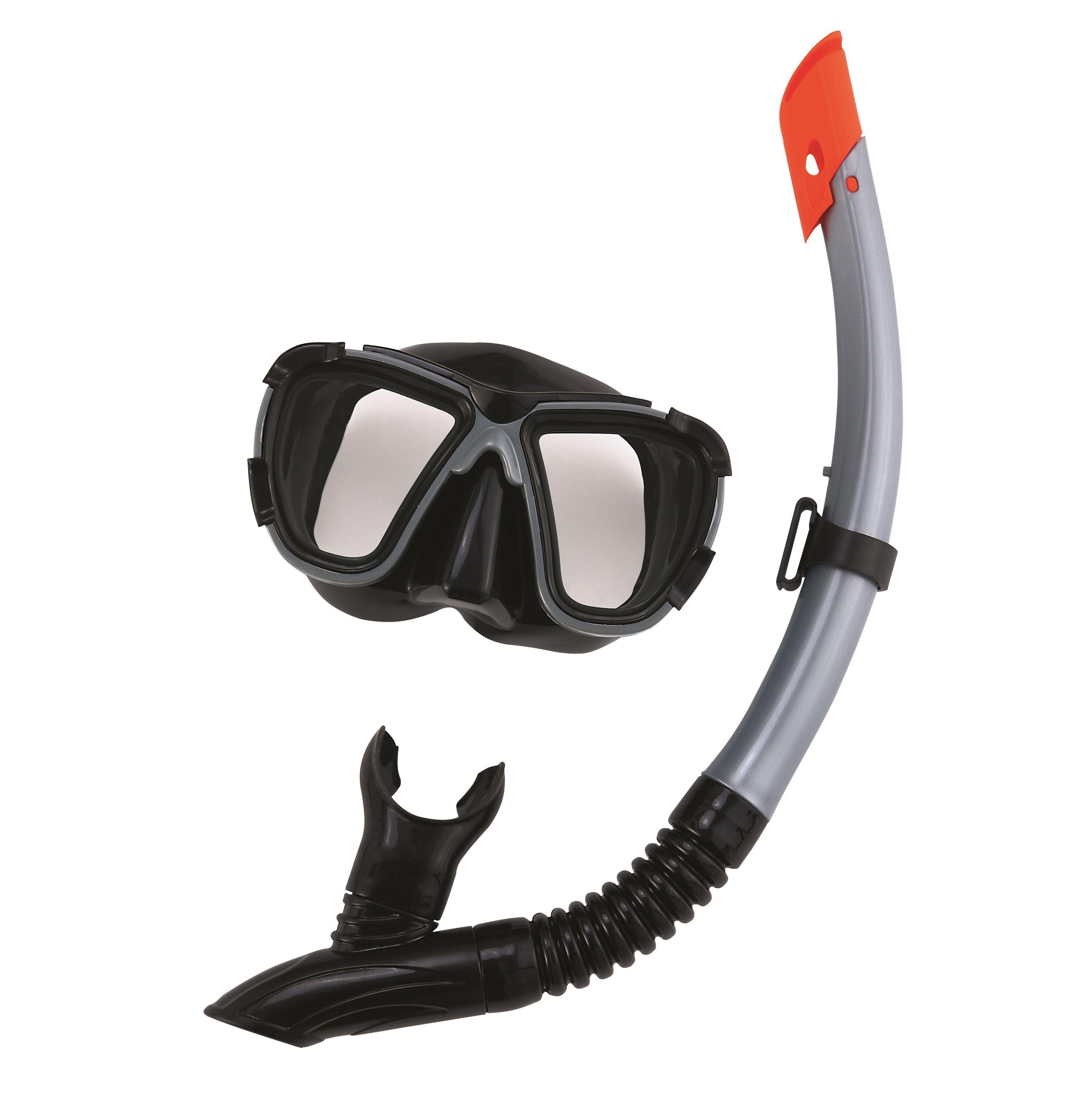 BESTWAY 24021 INSPIRA PRO SNORKEL MASK (Contents:one mask, one snorkel, 2 assorted colors) Age 14+