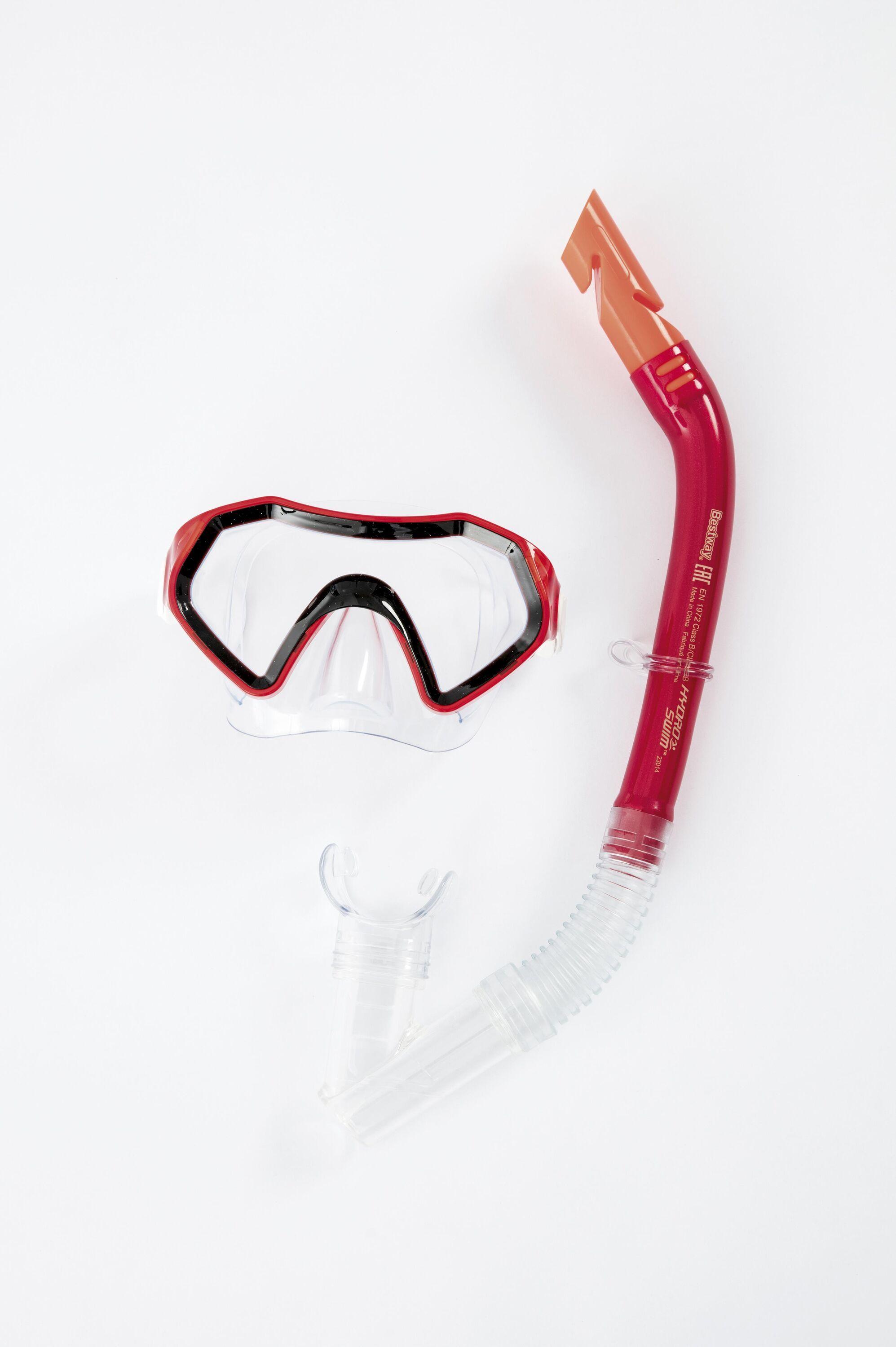 BESTWAY  CRUSADER SNORKEL MASK (Contents:one mask, one snorkel, 2 assorted colors) Age 7+