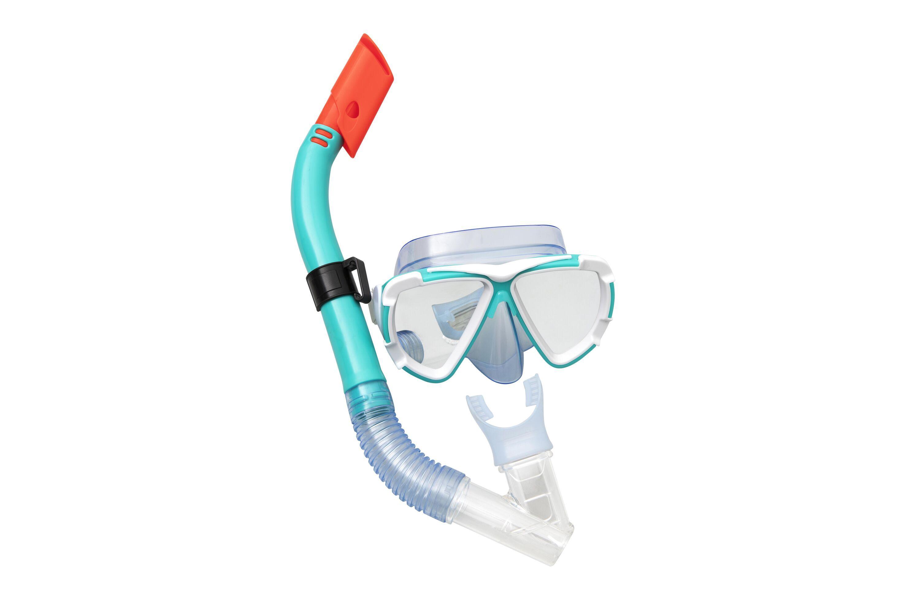 BESTWAY  DOMINATOR II SNORKEL MASK (Contents:one mask, one snorkel, 2 assorted colors) Age 14+
