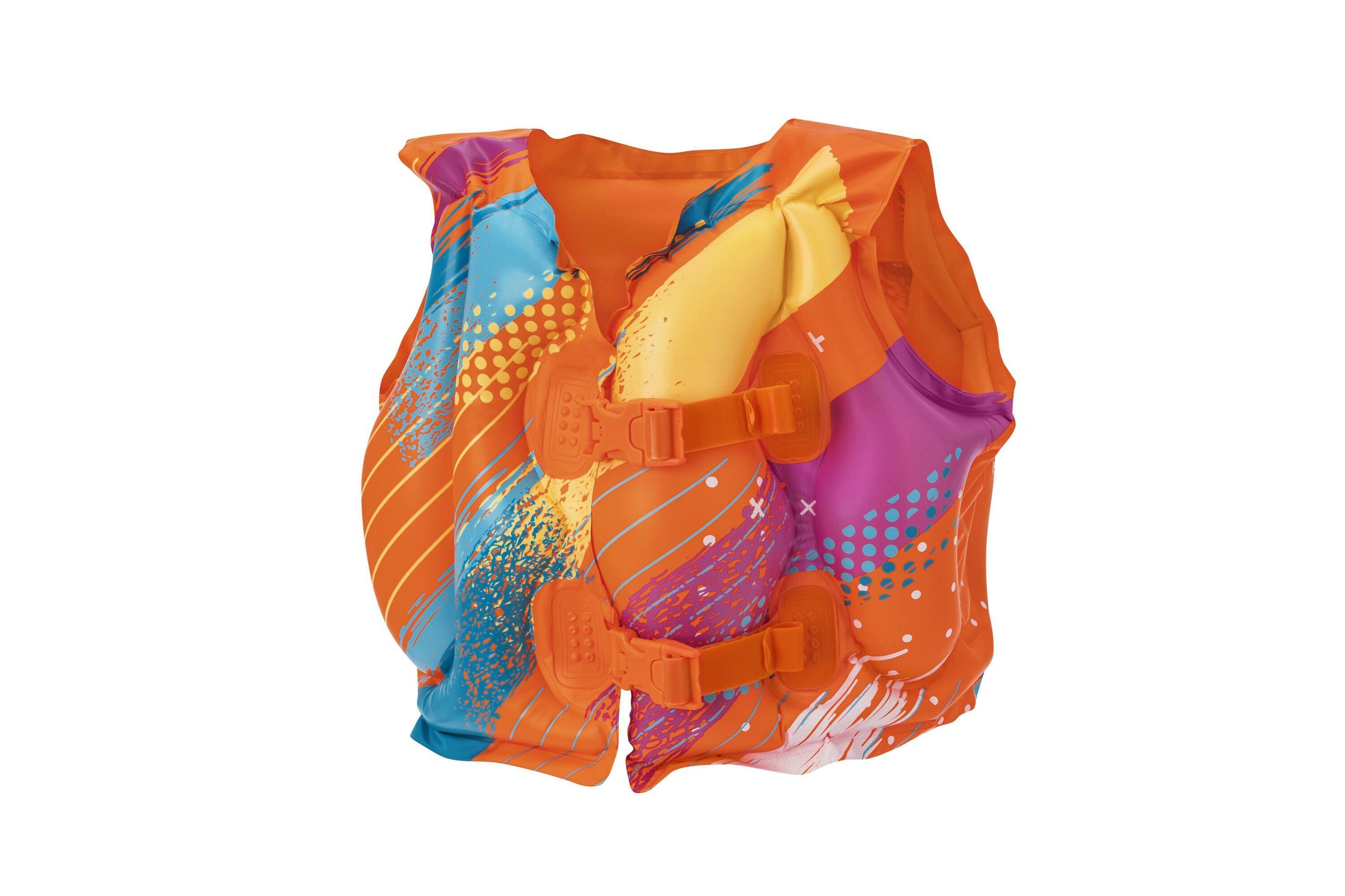 BESTWAY 32272 41CM X 30CM COLORIFY TOUGHLITE SWIM VEST (1 swim vest.) Age 3-6