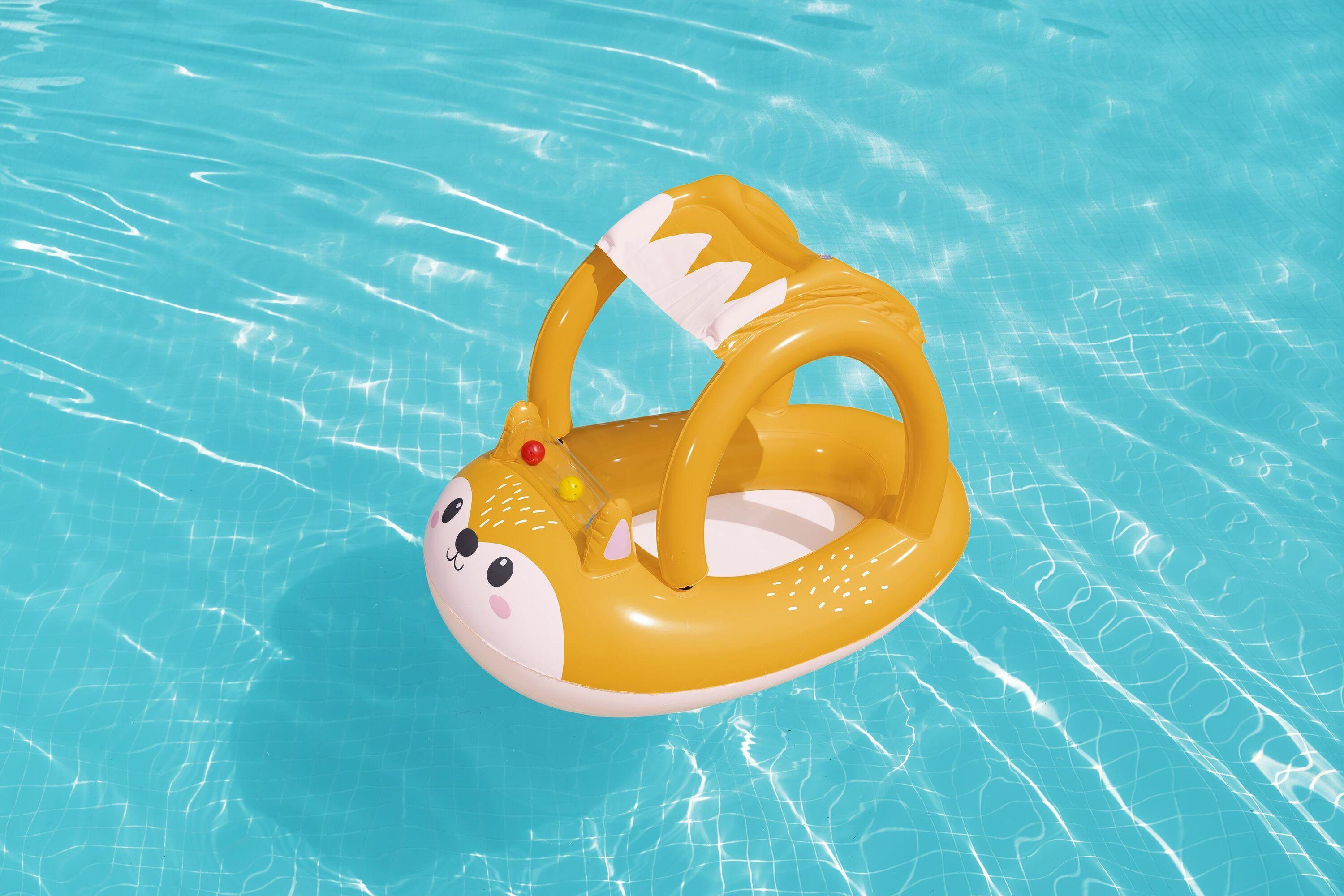 BESTWAY 34168 94CM X 66CM FRIENDLY FOX SHADED BABY BOAT (Contents:1 boat) Age 3+