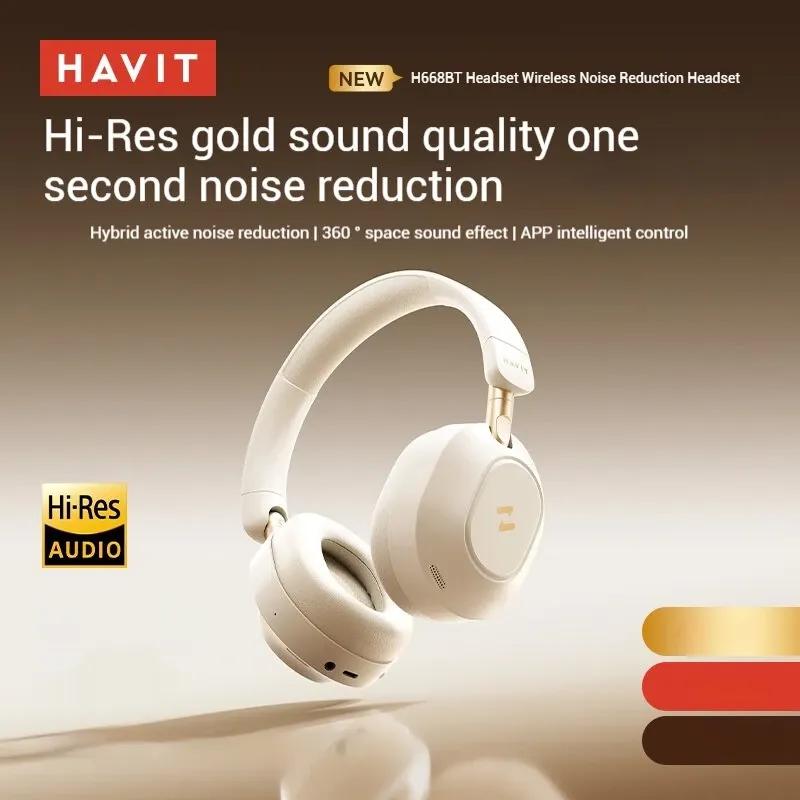 HAVIT H668BT Wireless Bluetooth Headphones with Up to 80 Hours of Battery Life