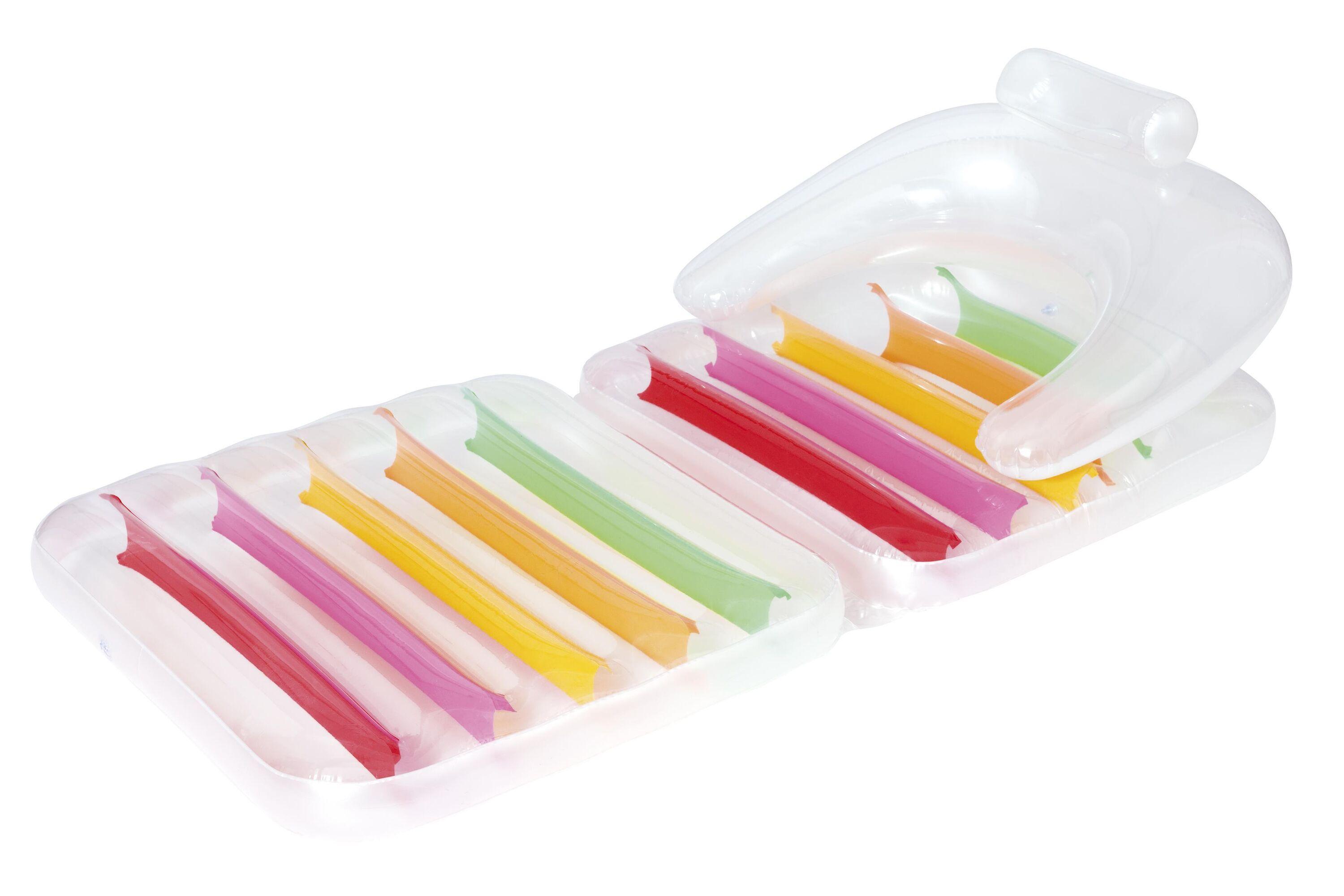 BESTWAY 43023 2.01M X 89CM HIGH FASHION FOLDING LOUNGE CHAIR (Contents:1 lounge, repair patch) #43023