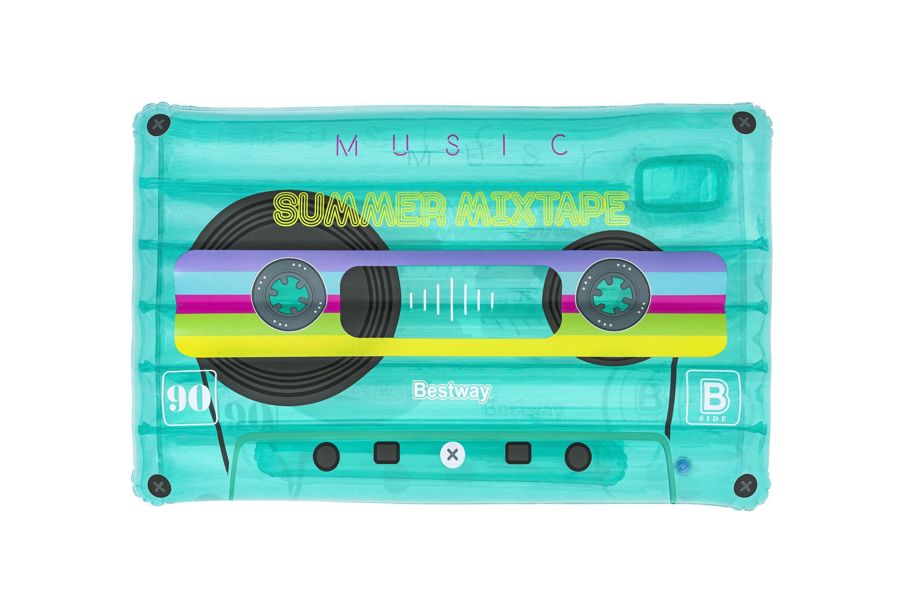 BESTWAY 43649 1.74M X 1.17M RETRO BEATS POOL FLOAT (Contents:1 float, repair patch) 