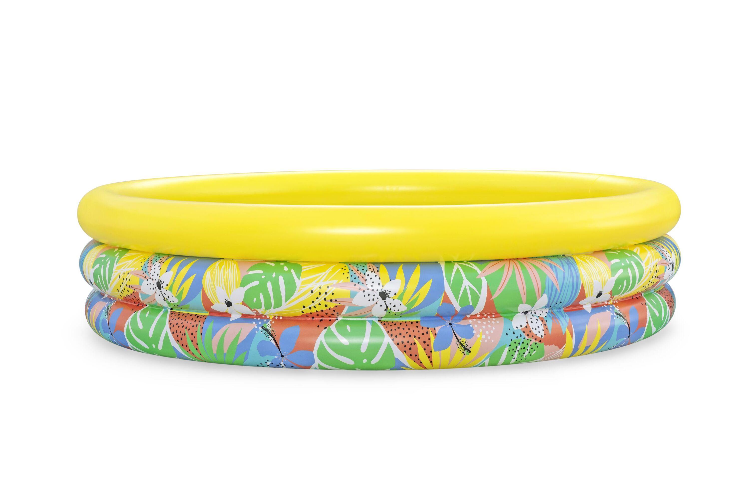 BESTWAY 51203 Φ1.68M X H38CM FLORAL PARADISE PLAY POOL (Contents:1 pool, repair patch) Age 2+