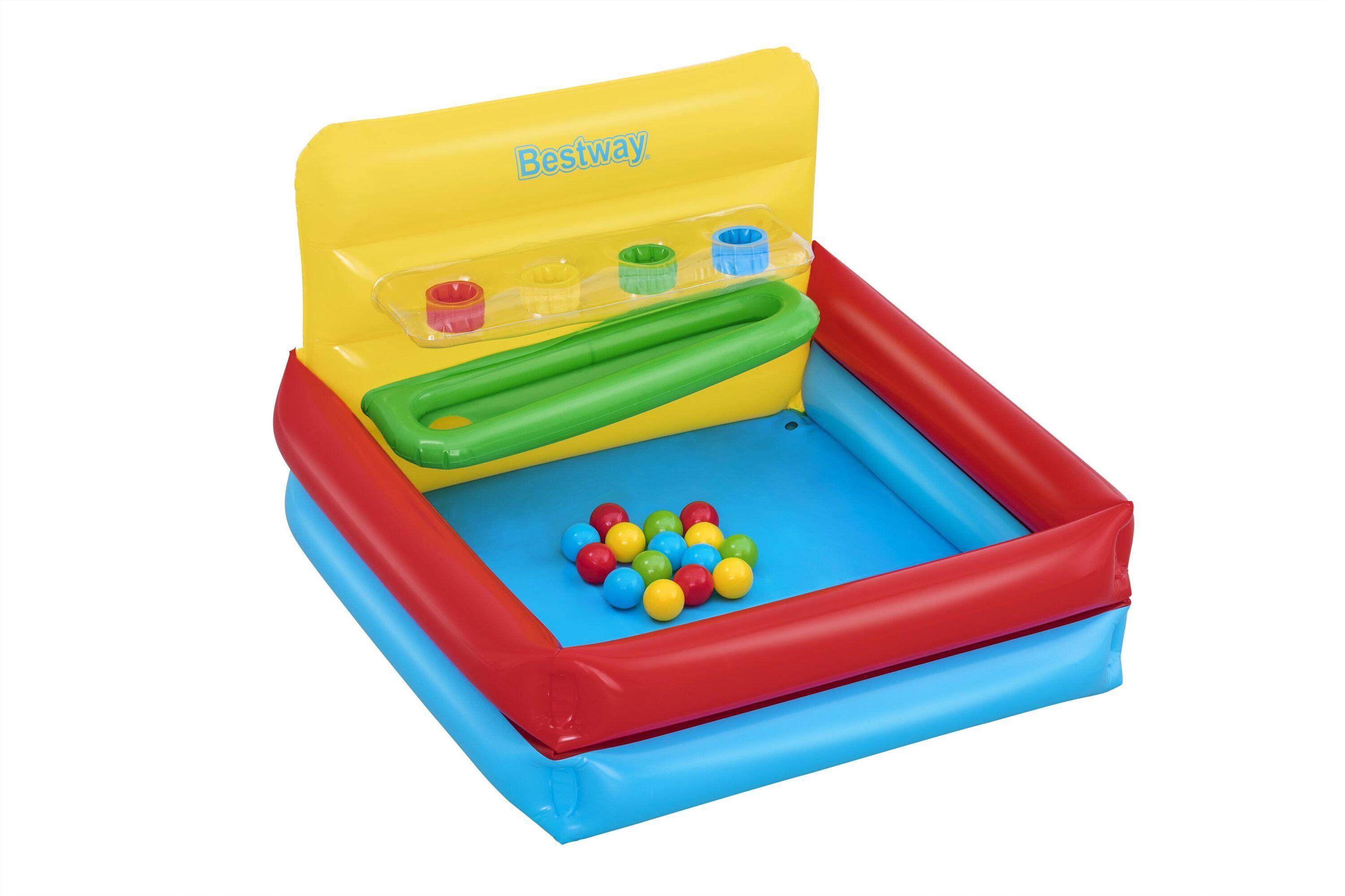 BESTWAY 52546 1.04M X 94CM X 61CM SORT N' PLAY BALL PIT (Contents:Contents:1 ball pit, 15 play balls, repair patch) Age 2+
