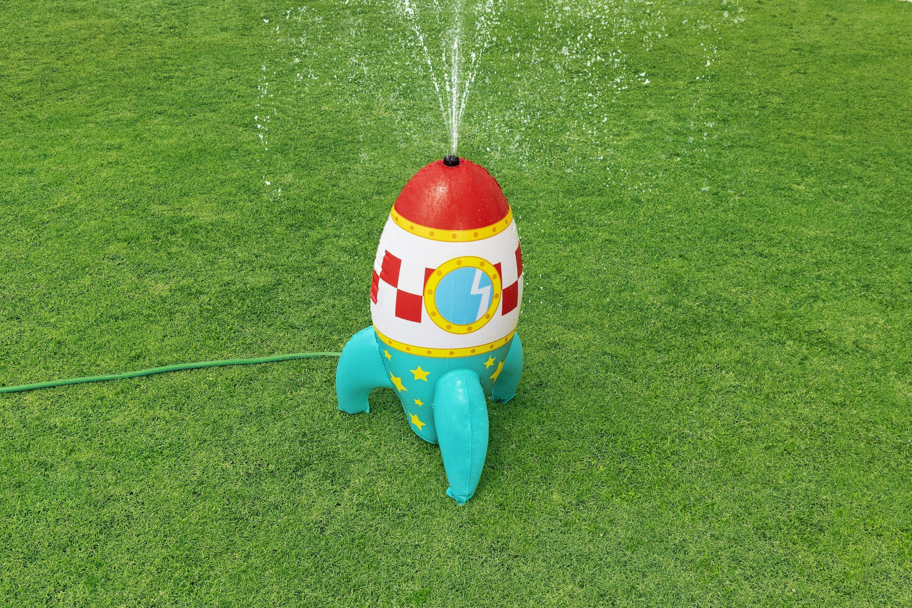 BESTWAY 52572 64CM X 61CM X 1.02M SPACE BLAST SPRINKLER (1 sprinkler, 3 ground stakes, repair patch) Age 2+ 