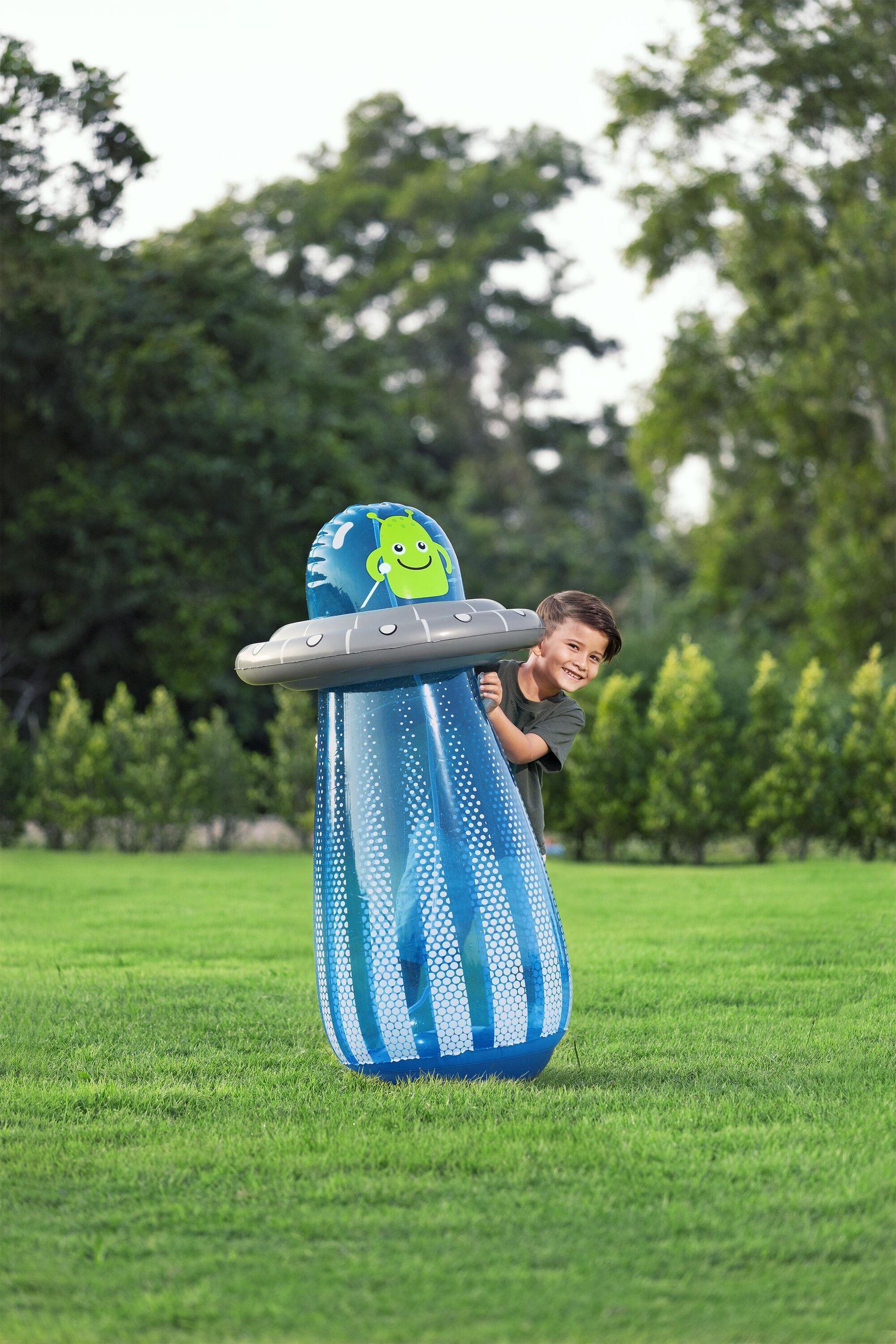 BESTWAY 52731 Φ61cm x H1.19m UFO Blaster Bop Bag Sprinkler (1 Sprinkler, repair patch) Age 3+