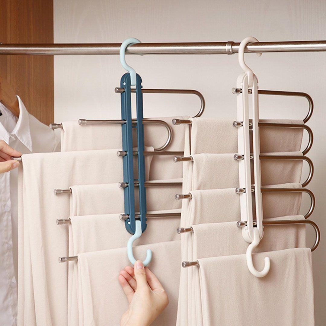 5-rack Stainless Steel Foldable Hanger