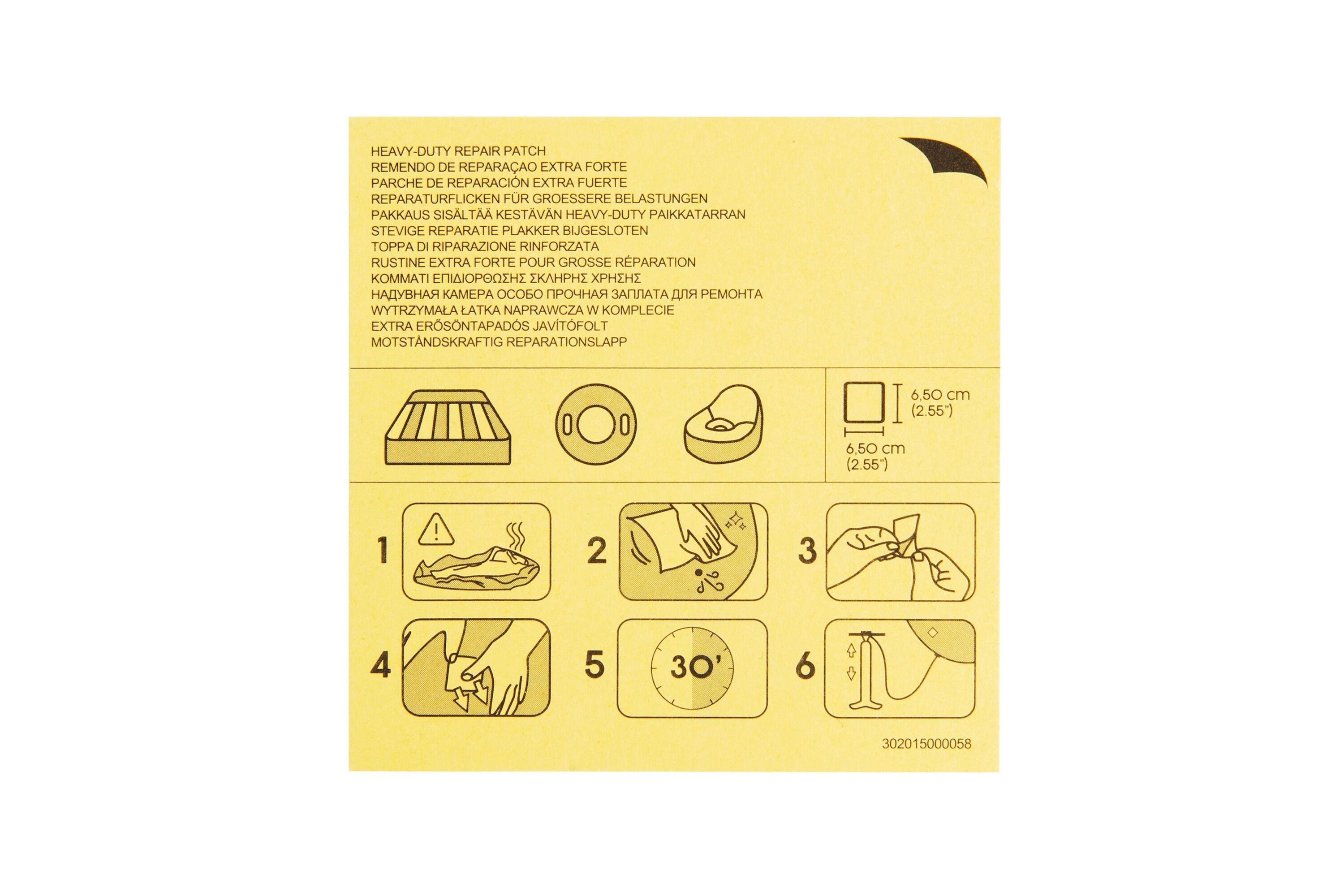 BESTWAY 6.5CM X 6.5CM HEAVY DUTY REPAIR PATCH (Contents:Ten pcs of repair patch) 