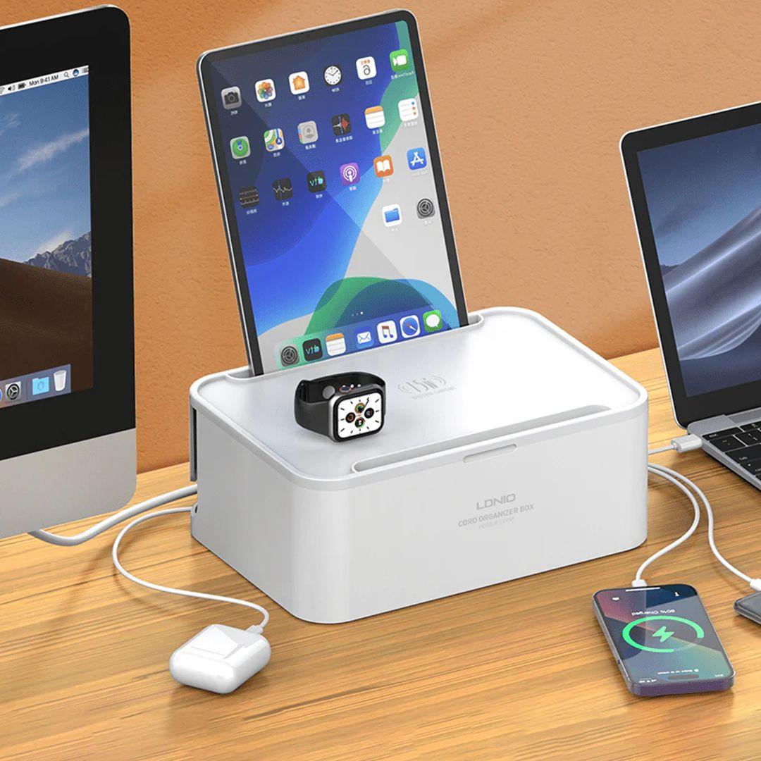 LDNIO SN5310W 3-in-1 Power Strip with Cable Organizer