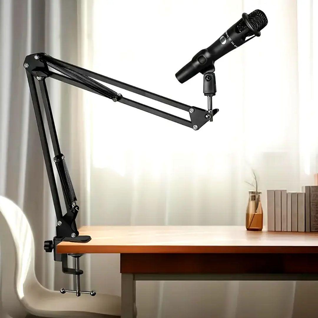 Desk Mount Microphone Stand with Adjustable Arm