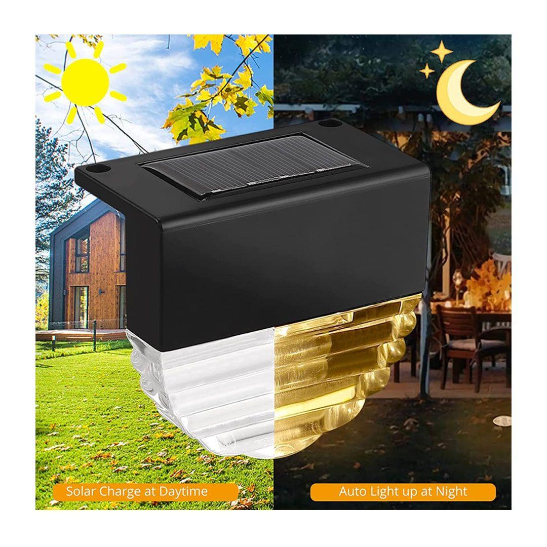 Solar powered Waterproof Outdoor LED Light with 2 Lighting Modes Easy to Install (2Pcs)