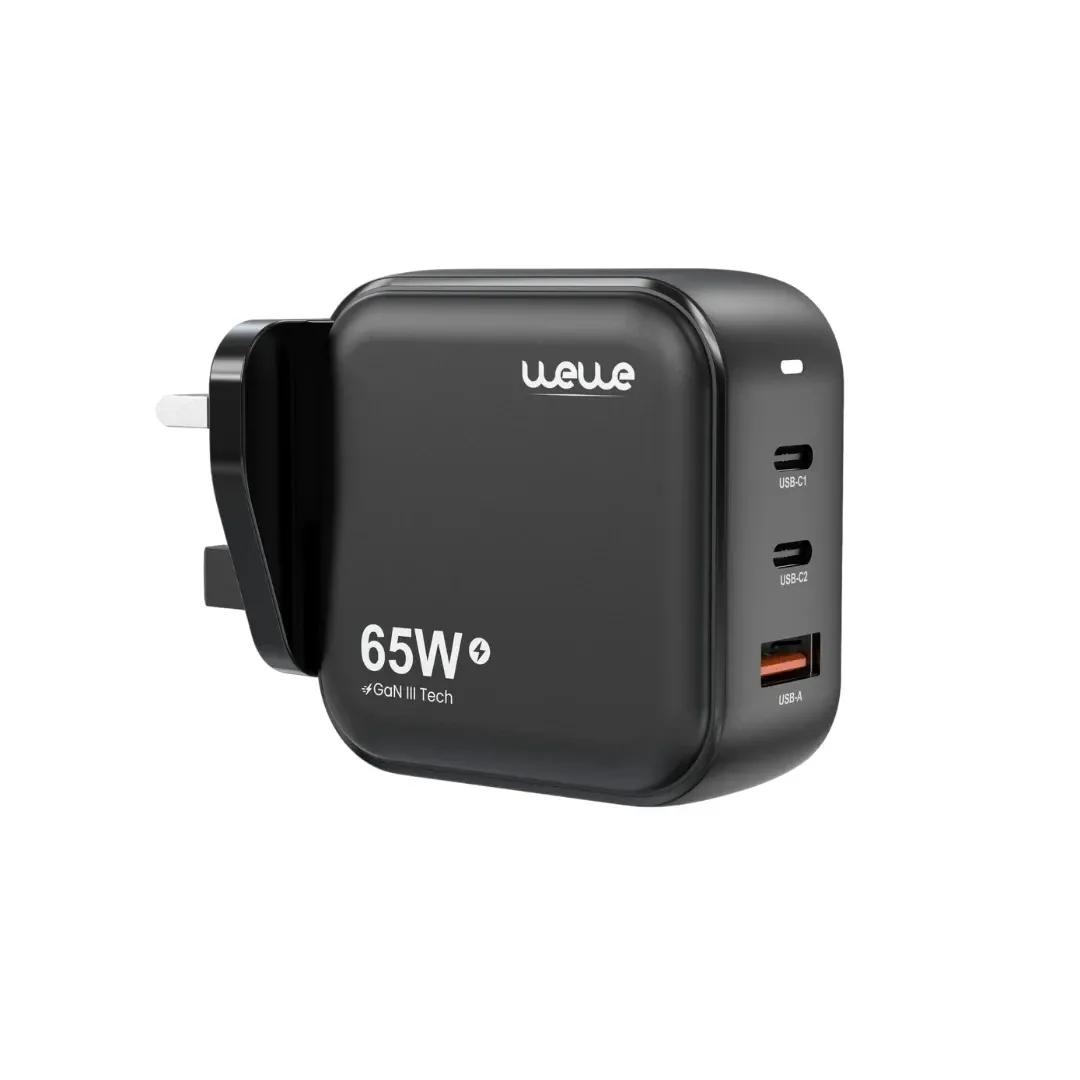 65W Fast Charger with Type-C and USB Ports (HC-011)