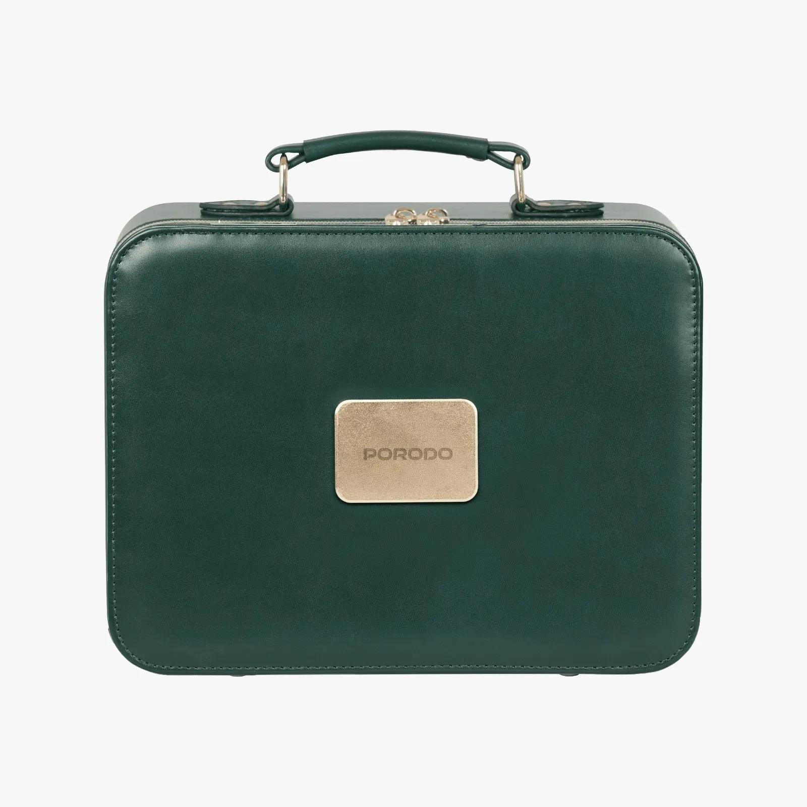 Porodo Lifestyle PDLFSTMB12GN Travel Makeup Bag With Detachable LED Mirror – Organized & Flexible