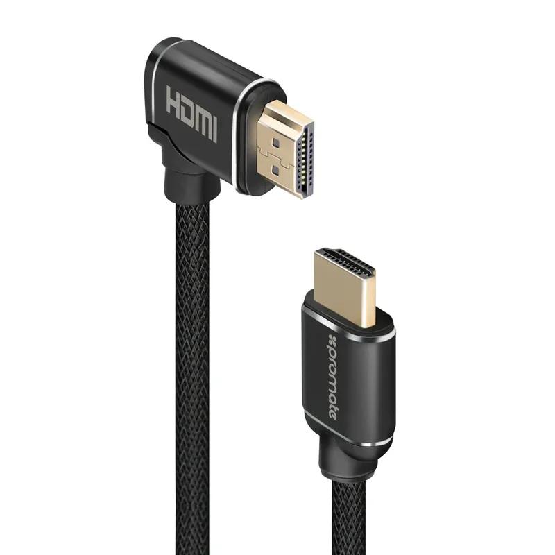 Right Angle HDMI Audio Video Cable • 24K Gold Plated • 4K UltraHD