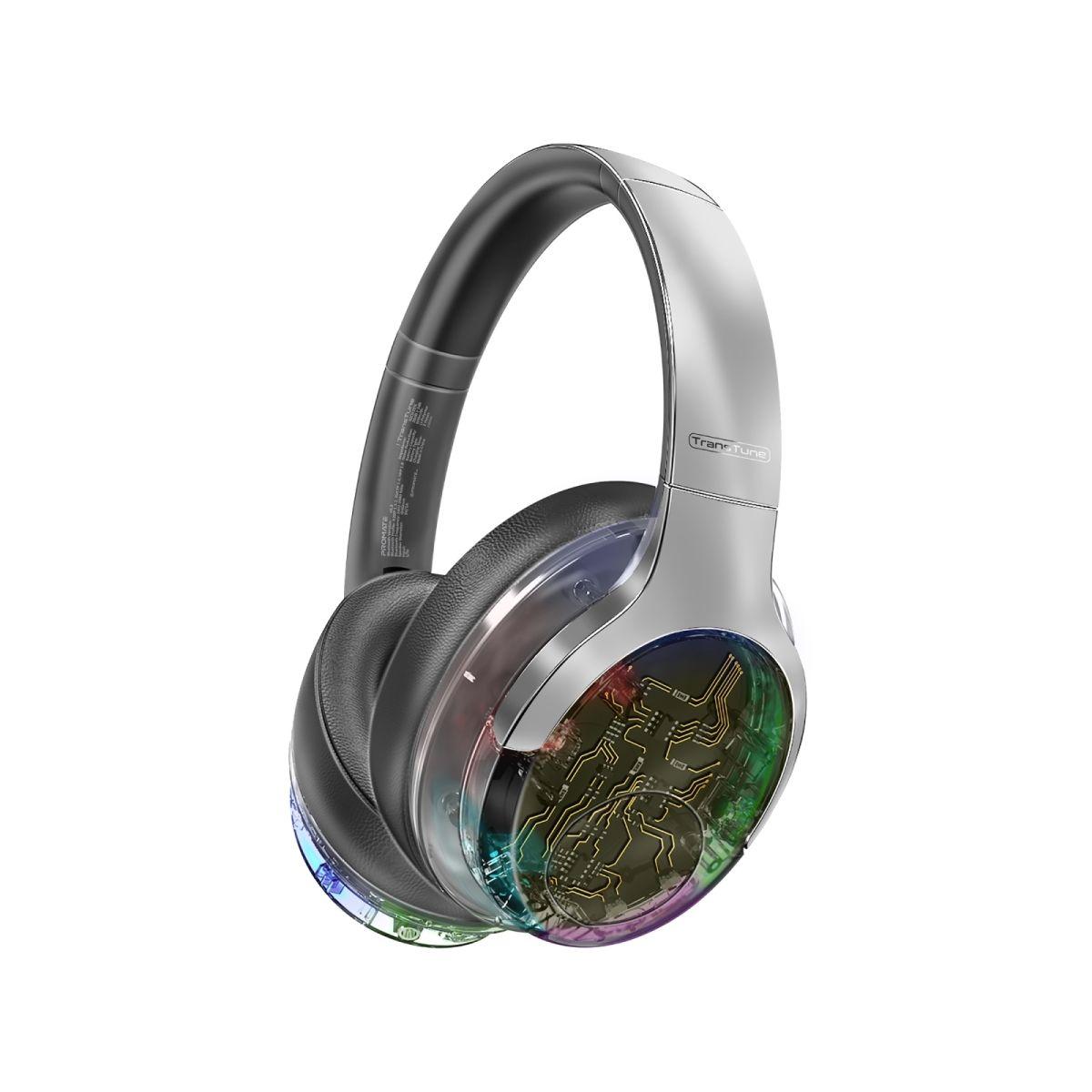 Promate Wireless Stereo Headphones with Active Noise Cancellation and RGB Lighting