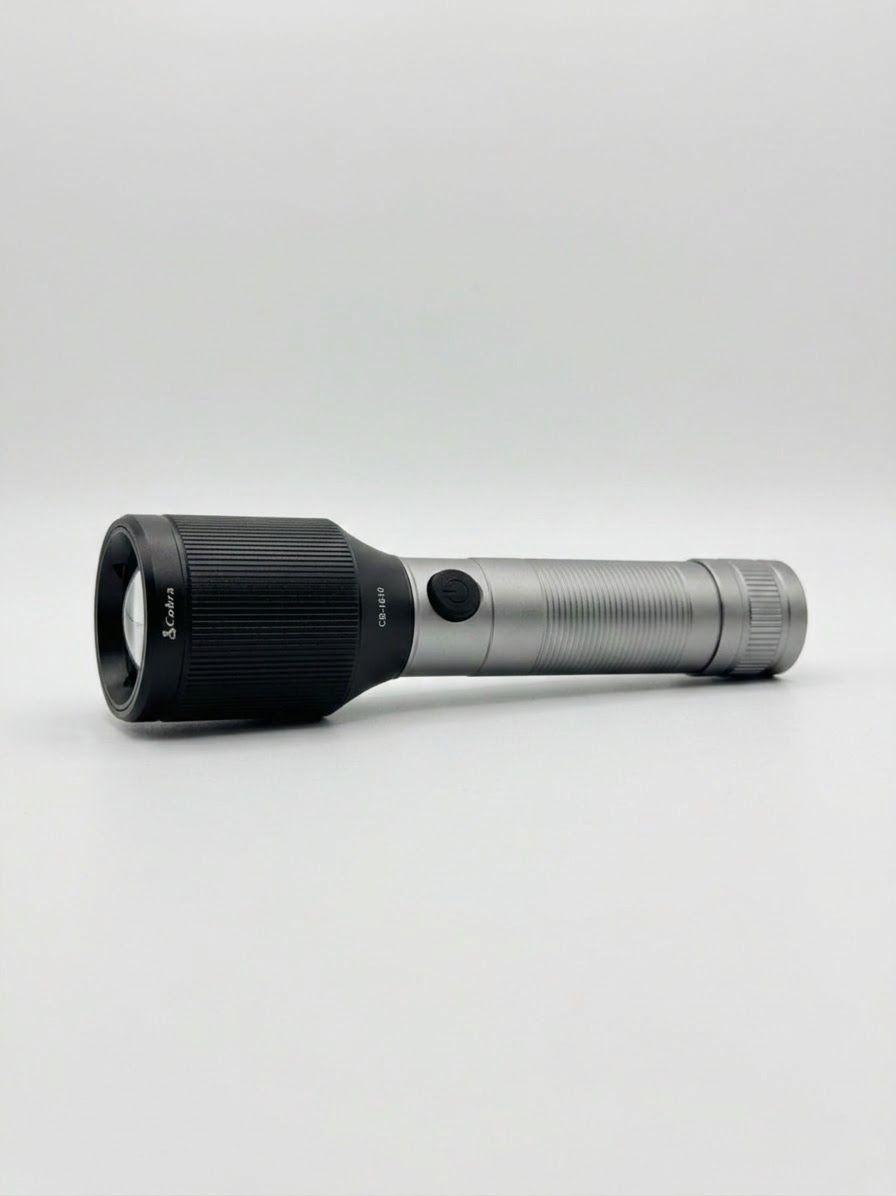Cobra CB-1610 Rechargeable Flashlight – Aluminum Body and Smart Zoom Feature