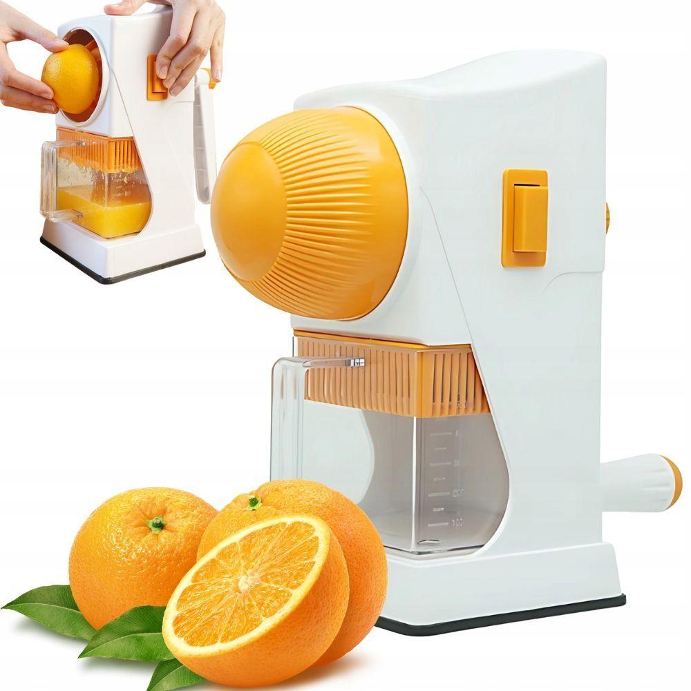 Manual Rotary Hand Press Citrus Juicer with Strainer