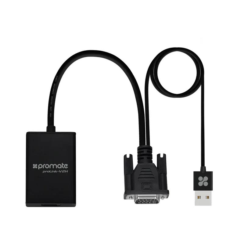 VGA (Male) to HDMI (Female) Display Adaptor with 1080p Resolution 