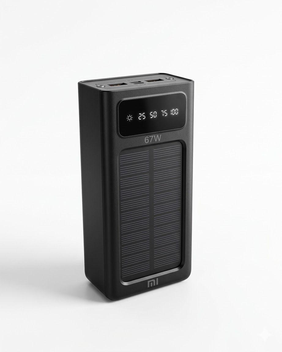 Xiaomi Solar Power Bank with Fast Charging, 30000mAh Capacity