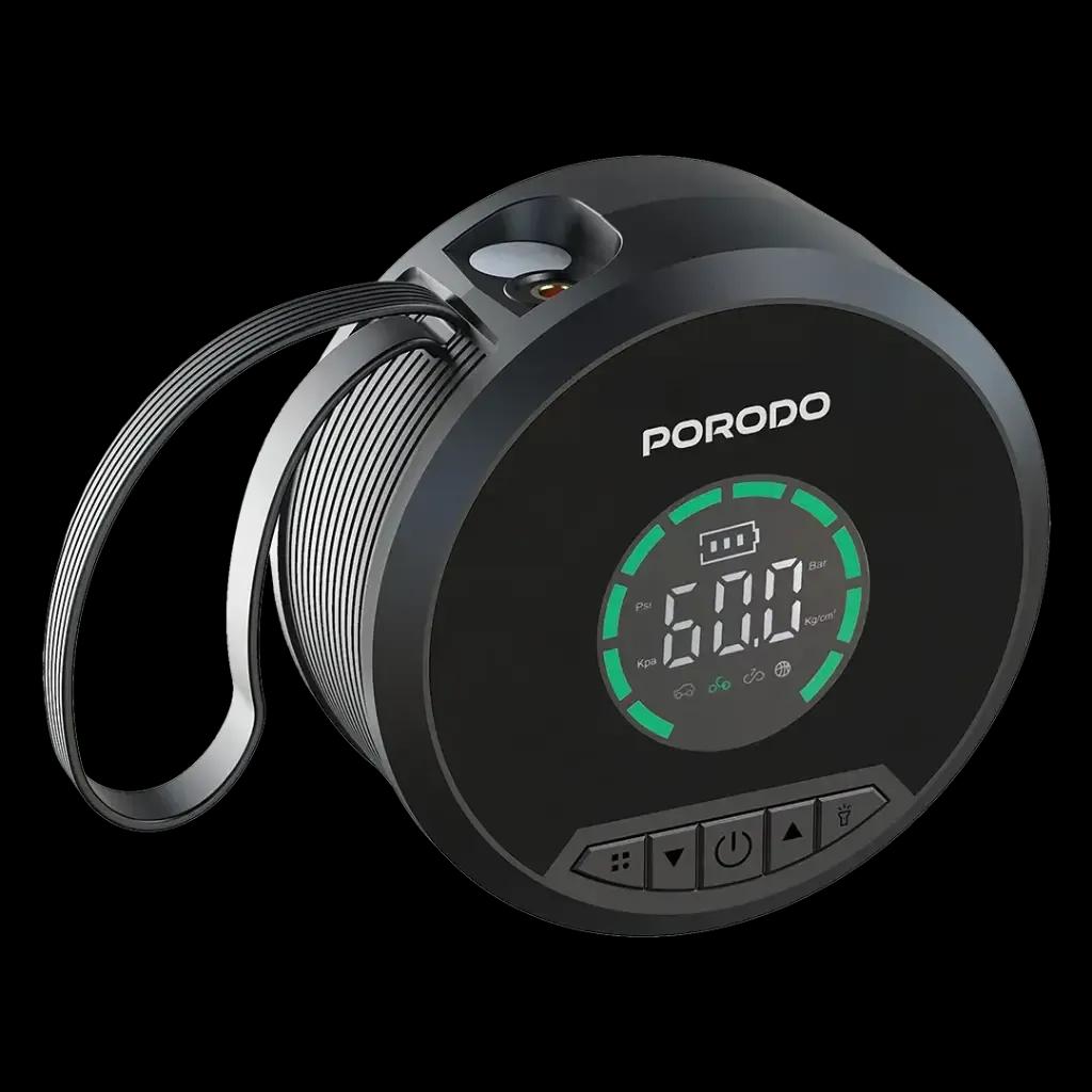 Porodo Gagefit PDCC218BK Power Bank & Jump Starter with Tire Inflator & Lightning Lamp