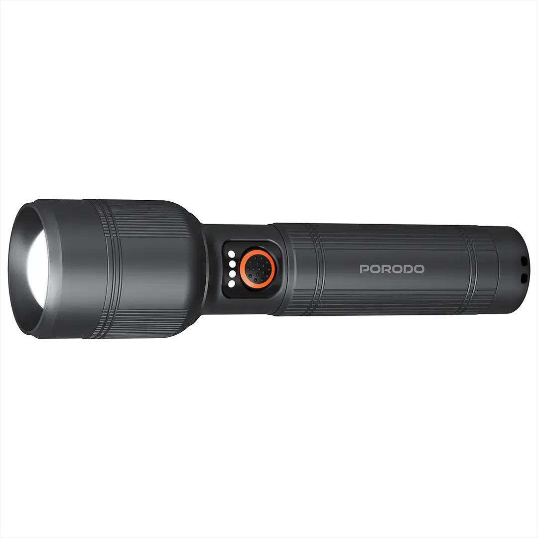 Porodo Lifestyle PDFL5101GY Lumalite 1200 Rechargeable Flashlight