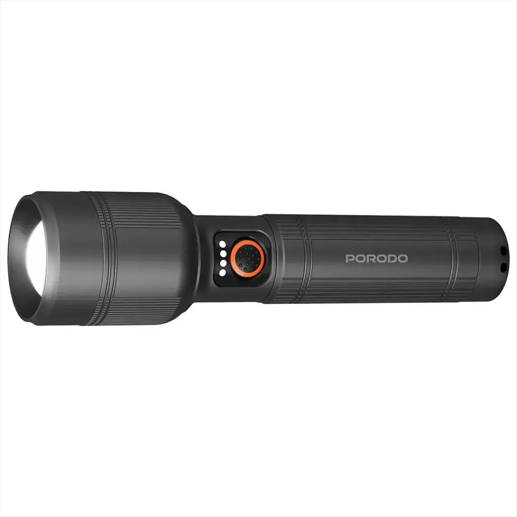 Porodo Lifestyle Lumalite 2600 Rechargeable Flashlight - PDFL9972GY