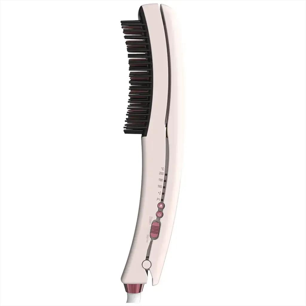 Porodo Dual-Mode Hair Straightening Brush with Detachable Comb - PDLFSTHC115PK