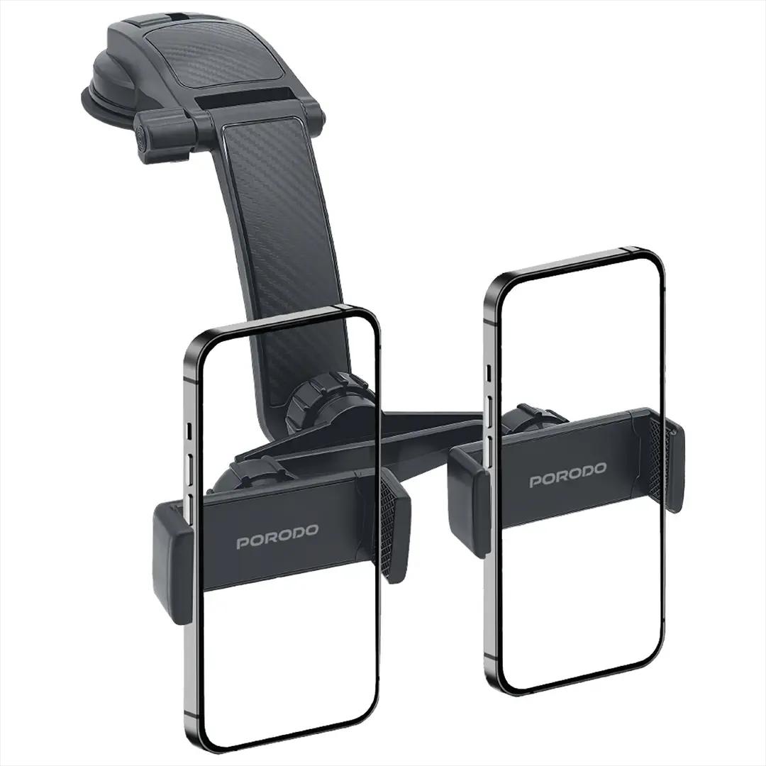 Porodo PDNB420THBK 360° Rotatable Car Phone Holder – Secure & Flexible Mount
