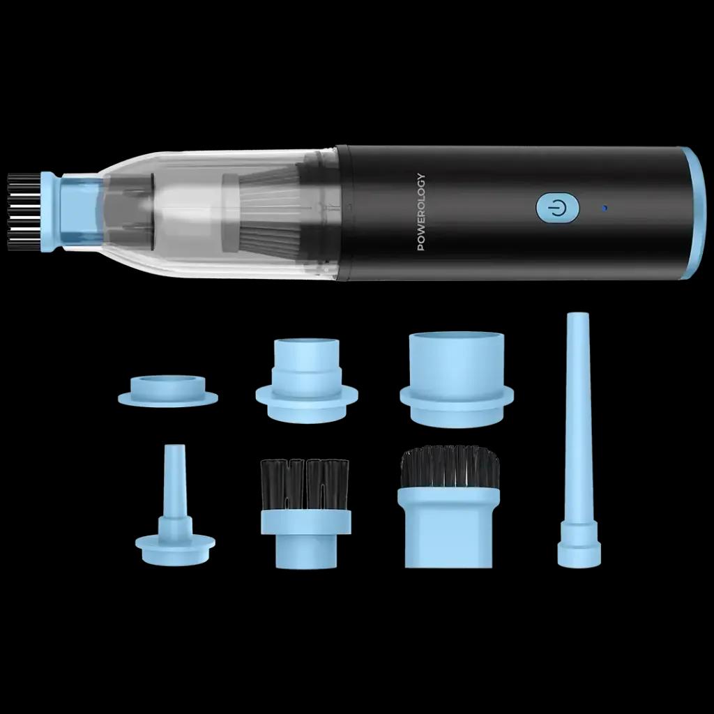 Powerology Turbovac PWLFVD05BK 8-In-1 Handheld Vacuum & Air Duster